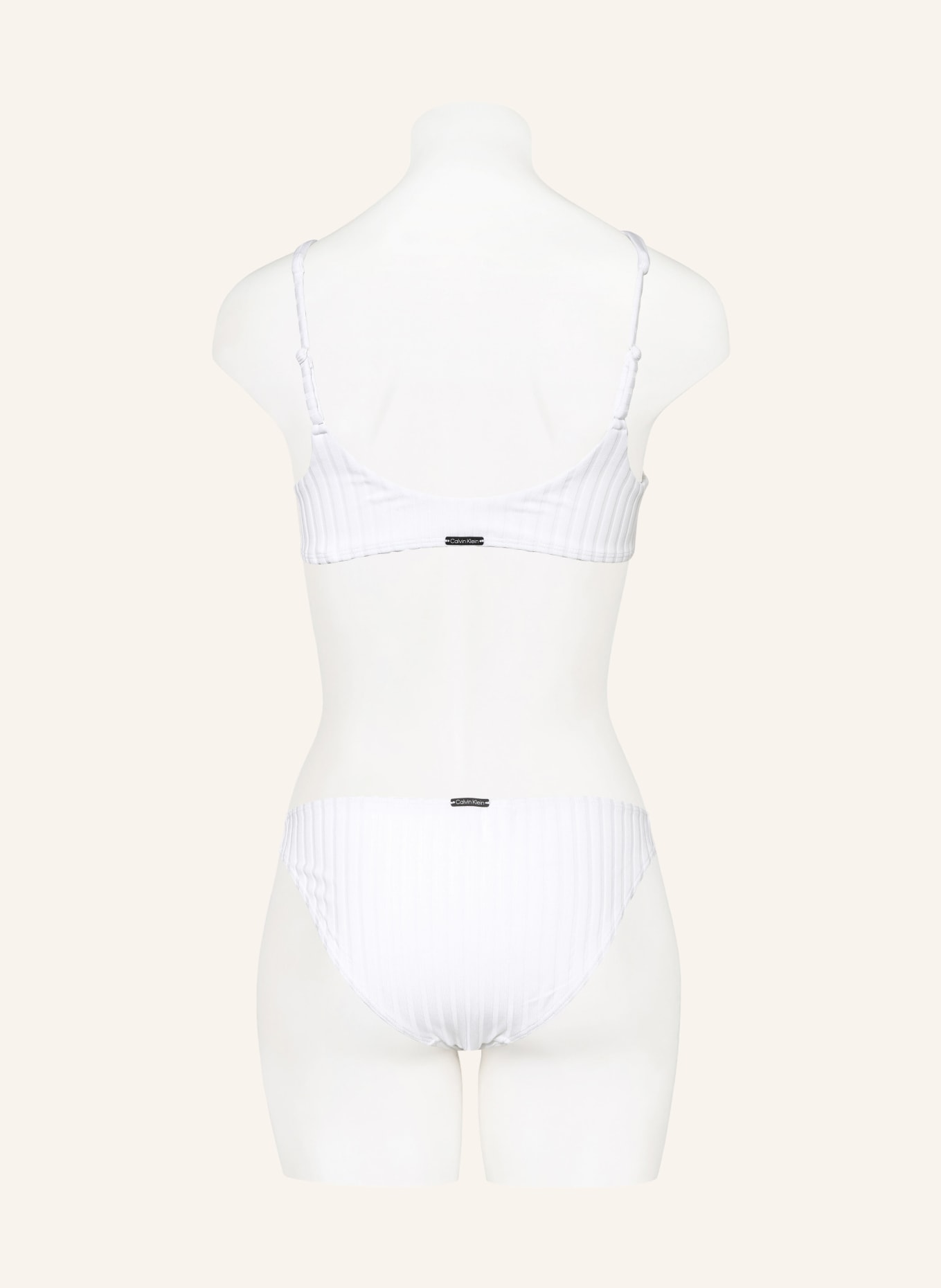 Calvin Klein Bralette bikini top ARCHIVE RIB, Color: WHITE (Image 3)