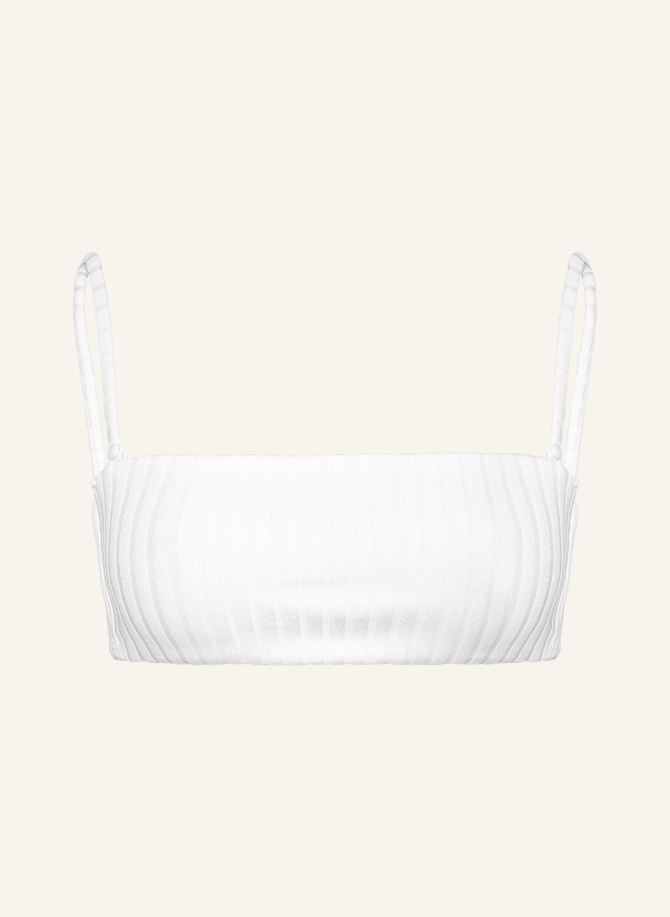 Calvin Klein Bandeau bikini top ARCHIVE RIB, Color: WHITE (Image 1)