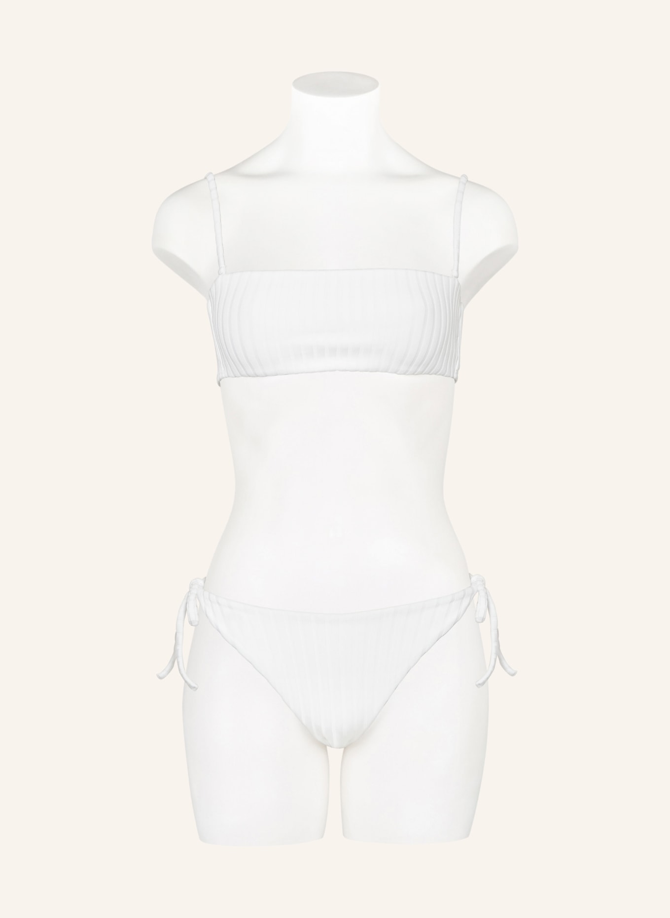 Calvin Klein Bandeau bikini top ARCHIVE RIB, Color: WHITE (Image 2)