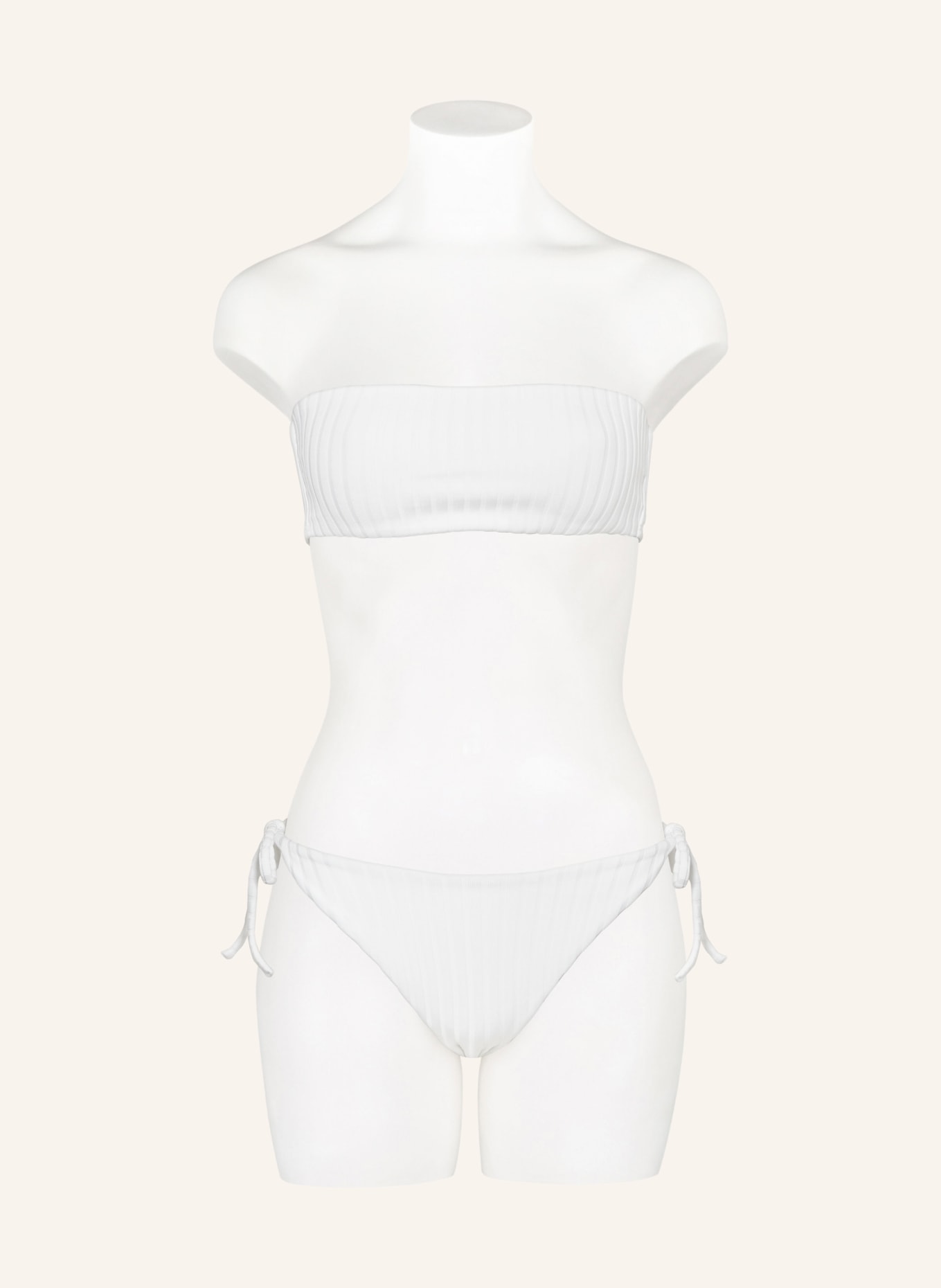 Calvin Klein Bandeau bikini top ARCHIVE RIB, Color: WHITE (Image 4)