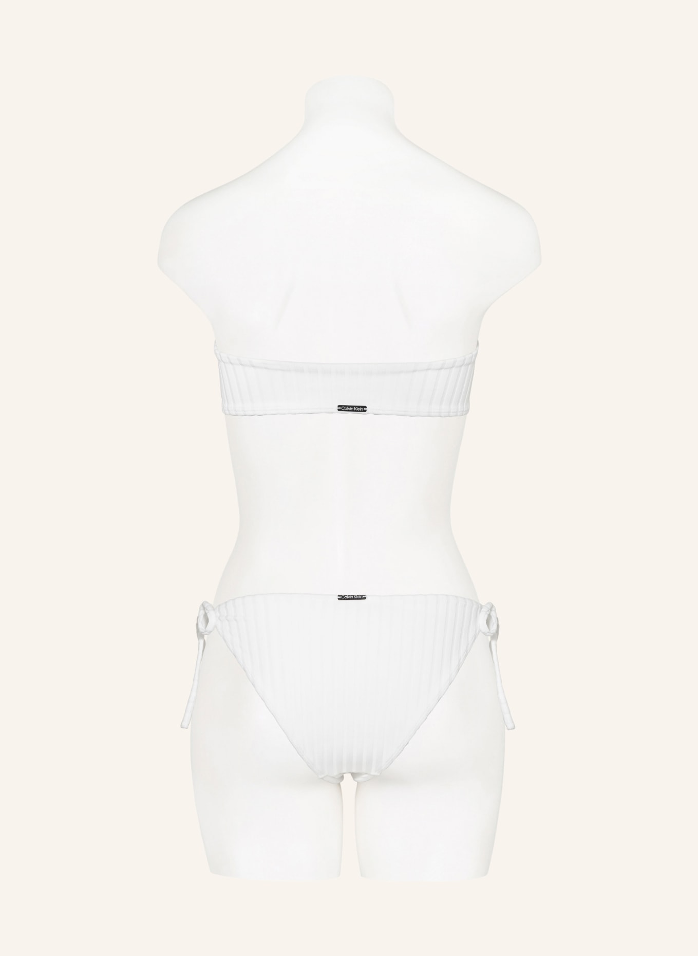 Calvin Klein Bandeau-Bikini-Top ARCHIVE RIB, Farbe: WEISS (Bild 5)