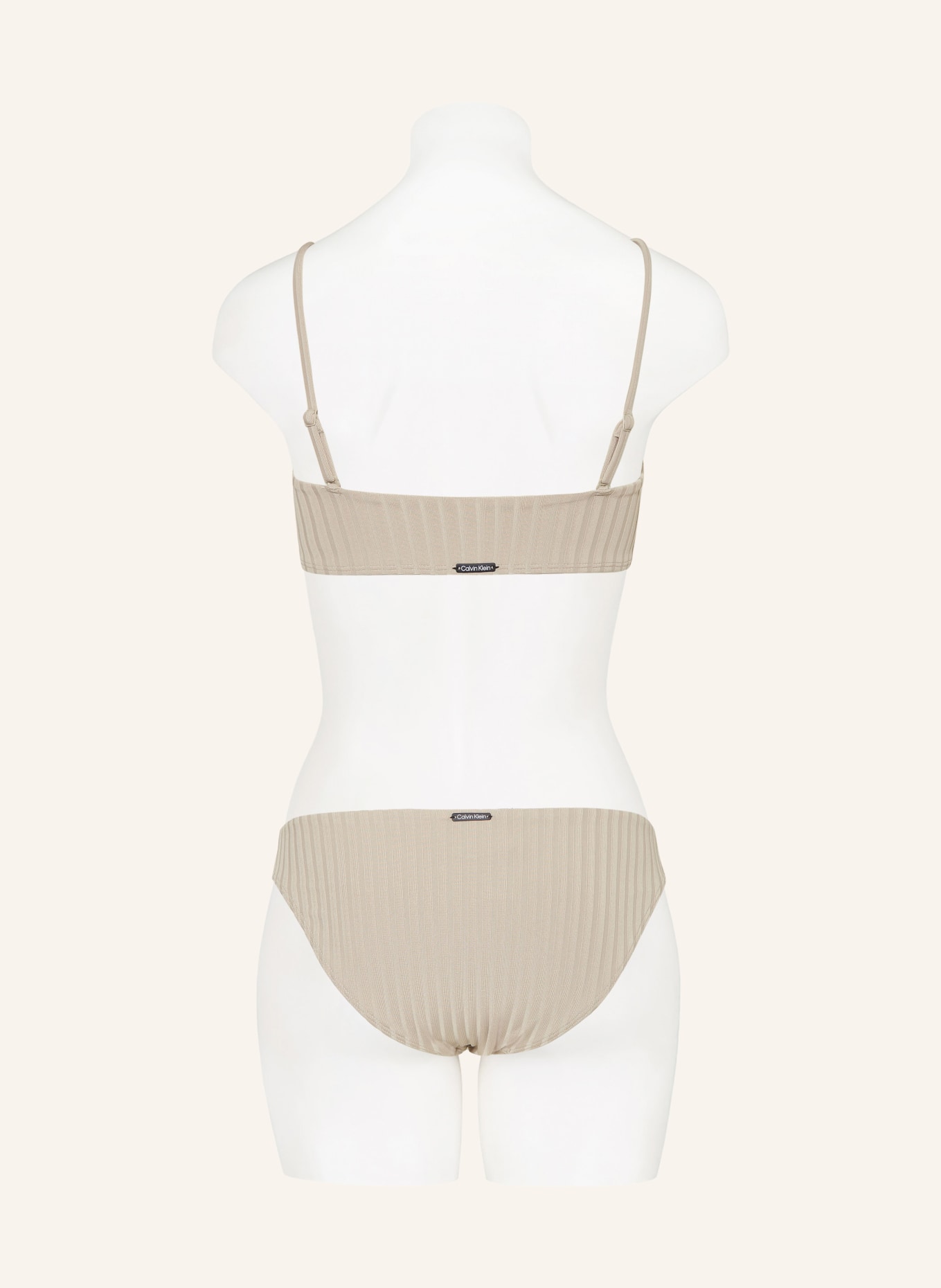 Calvin Klein Bandeau-Bikini-Top ARCHIVE RIB: TAUPE