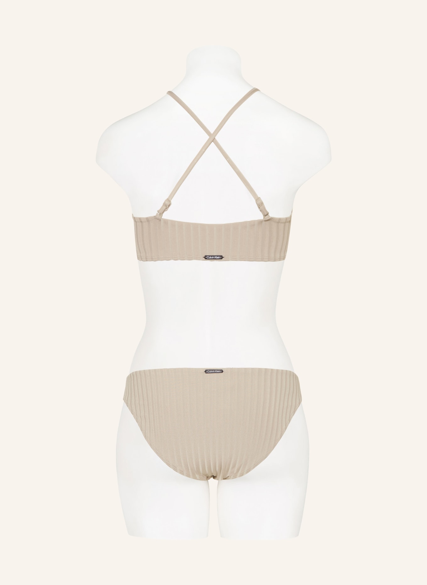 Calvin Klein Bandeau-Bikini-Top ARCHIVE RIB: TAUPE