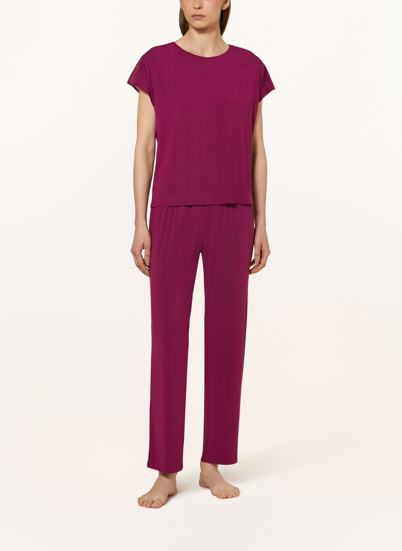 Calvin Klein Pajama shirt MINIMALIST, Color: DARK RED (Image 2)