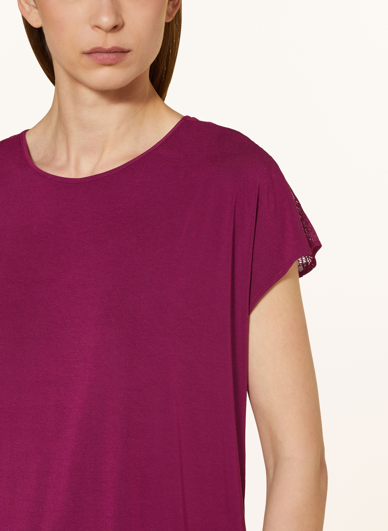 Calvin Klein Schlafshirt MINIMALIST, Farbe: DUNKELROT (Bild 5)