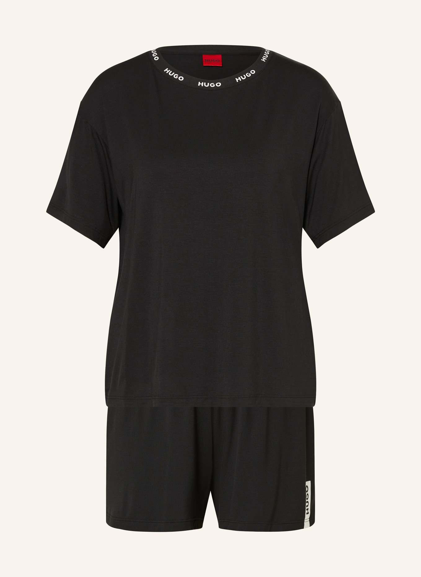 HUGO Shorty-Schlafanzug UNITE, Farbe: SCHWARZ (Bild 1)