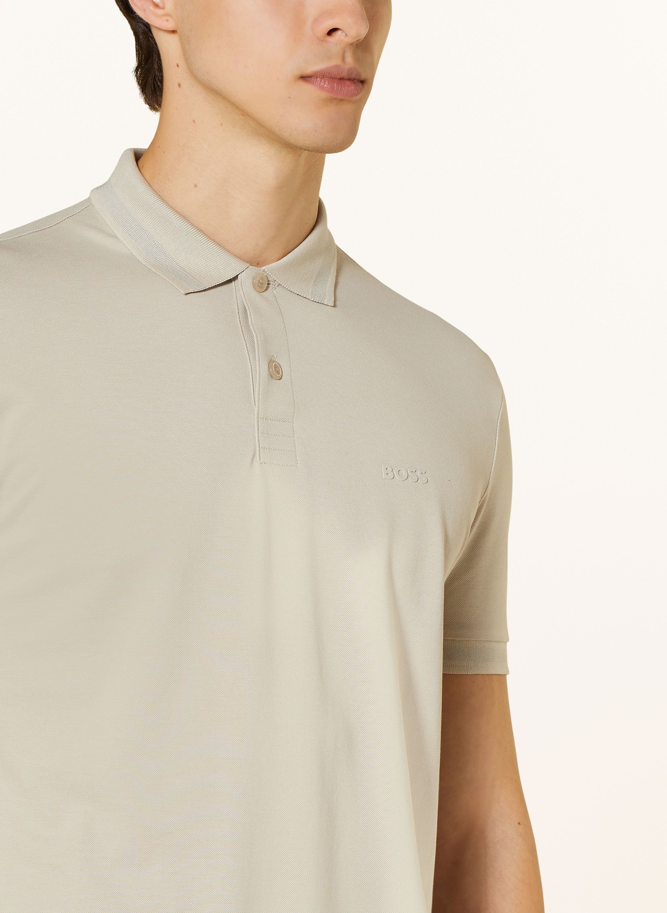 BOSS Piqué-Poloshirt PIO Regular Fit, Farbe: BEIGE (Bild 4)