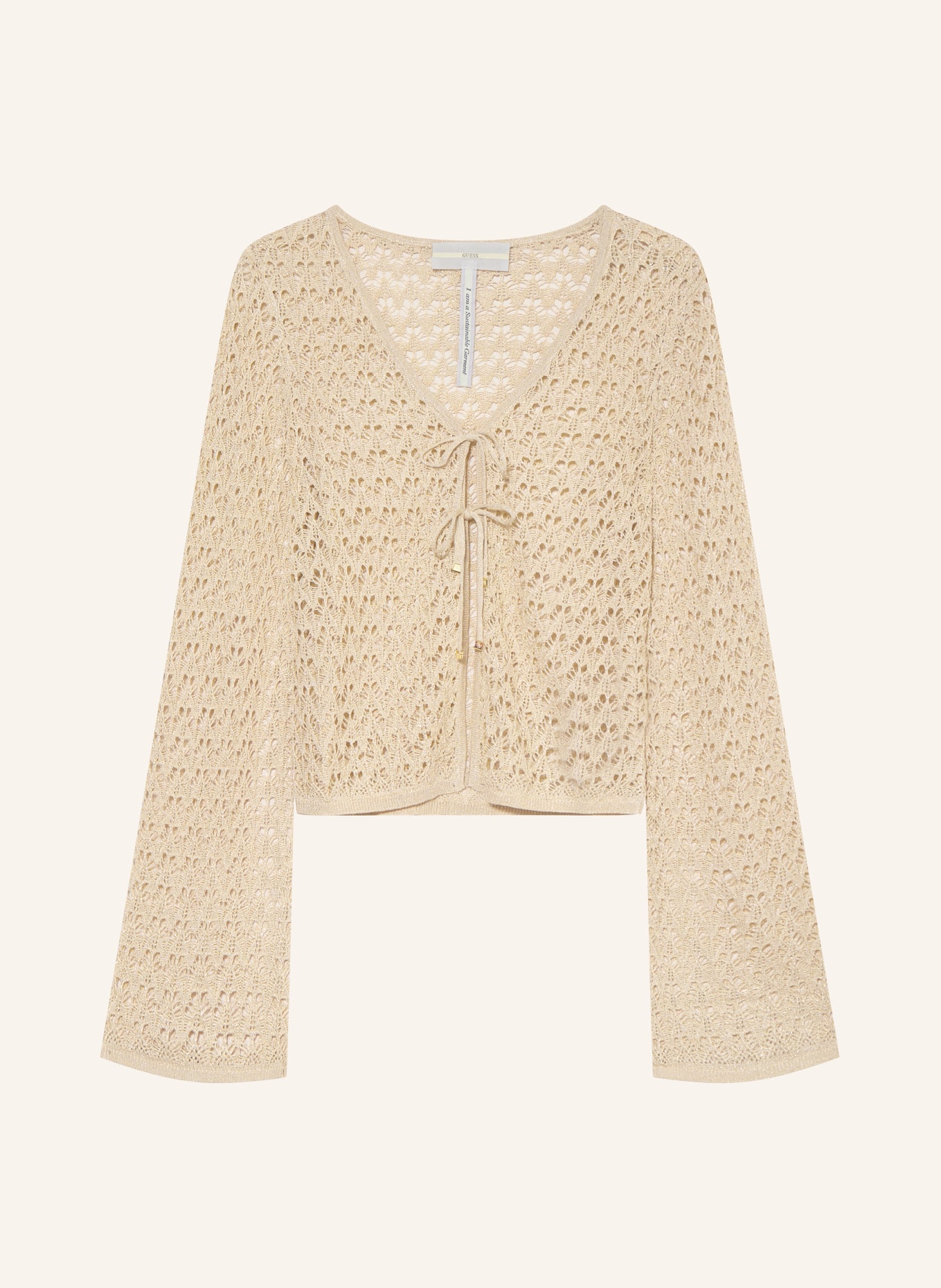 GUESS Cardigan CLARISSA with glitter thread, Color: GOLD (Image 1)