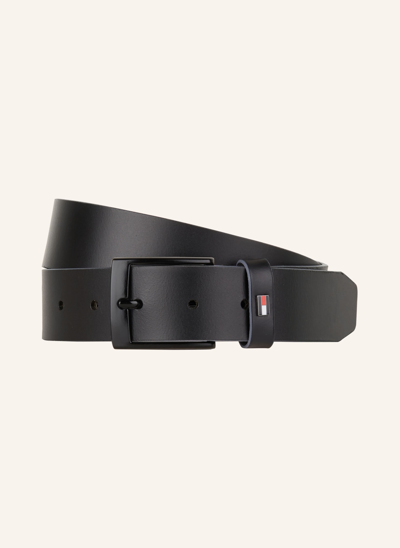 TOMMY HILFIGER Leather belt ADAN, Color: BLACK (Image 1)