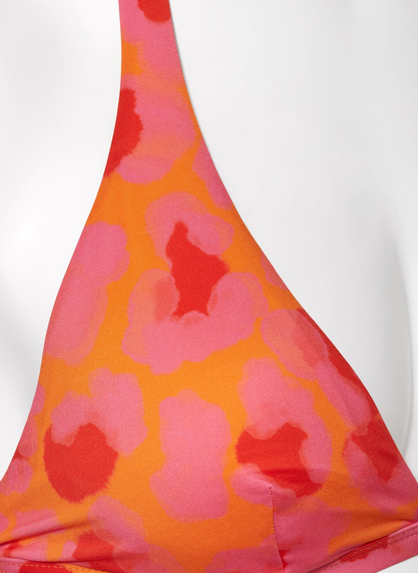 VILEBREQUIN Halter neck bikini top NEW LEOPARD, Color: ORANGE/ RED/ PINK (Image 4)