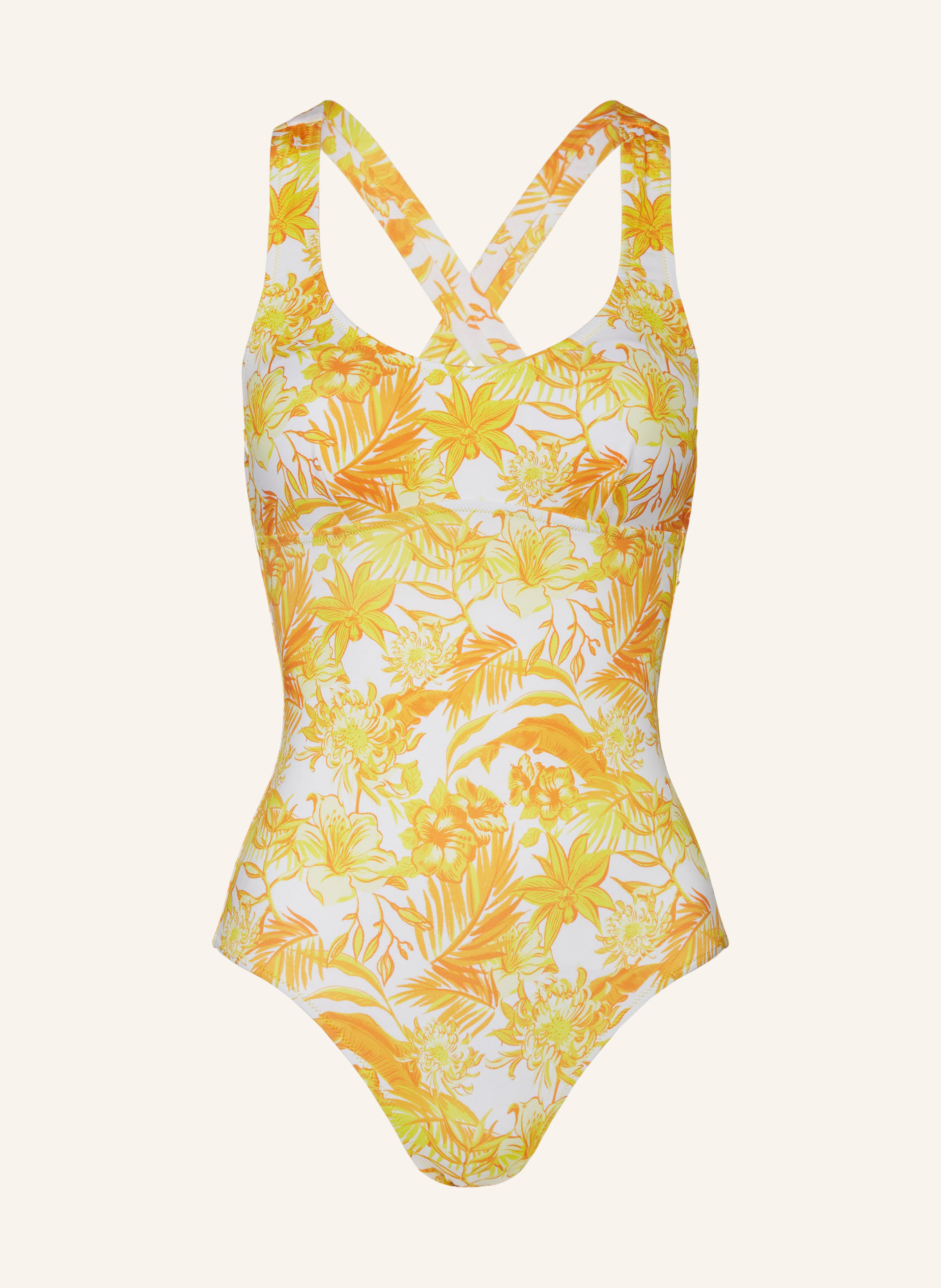 VILEBREQUIN Swimsuit TAHITI FLOWERS, Color: WHITE/ YELLOW/ ORANGE (Image 1)
