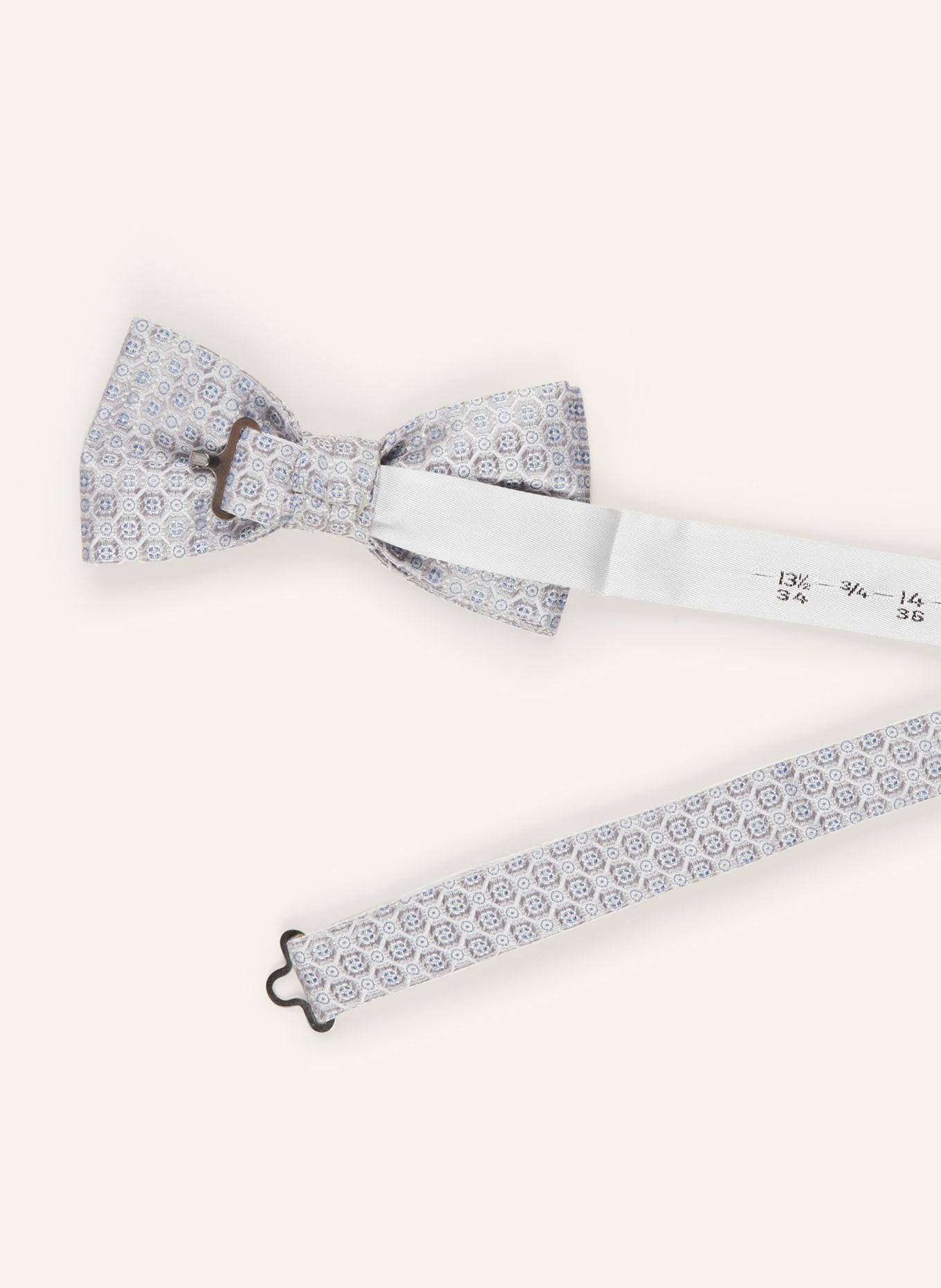 Prince BOWTIE Set: Fliege und Einstecktuch: HELLGRAU