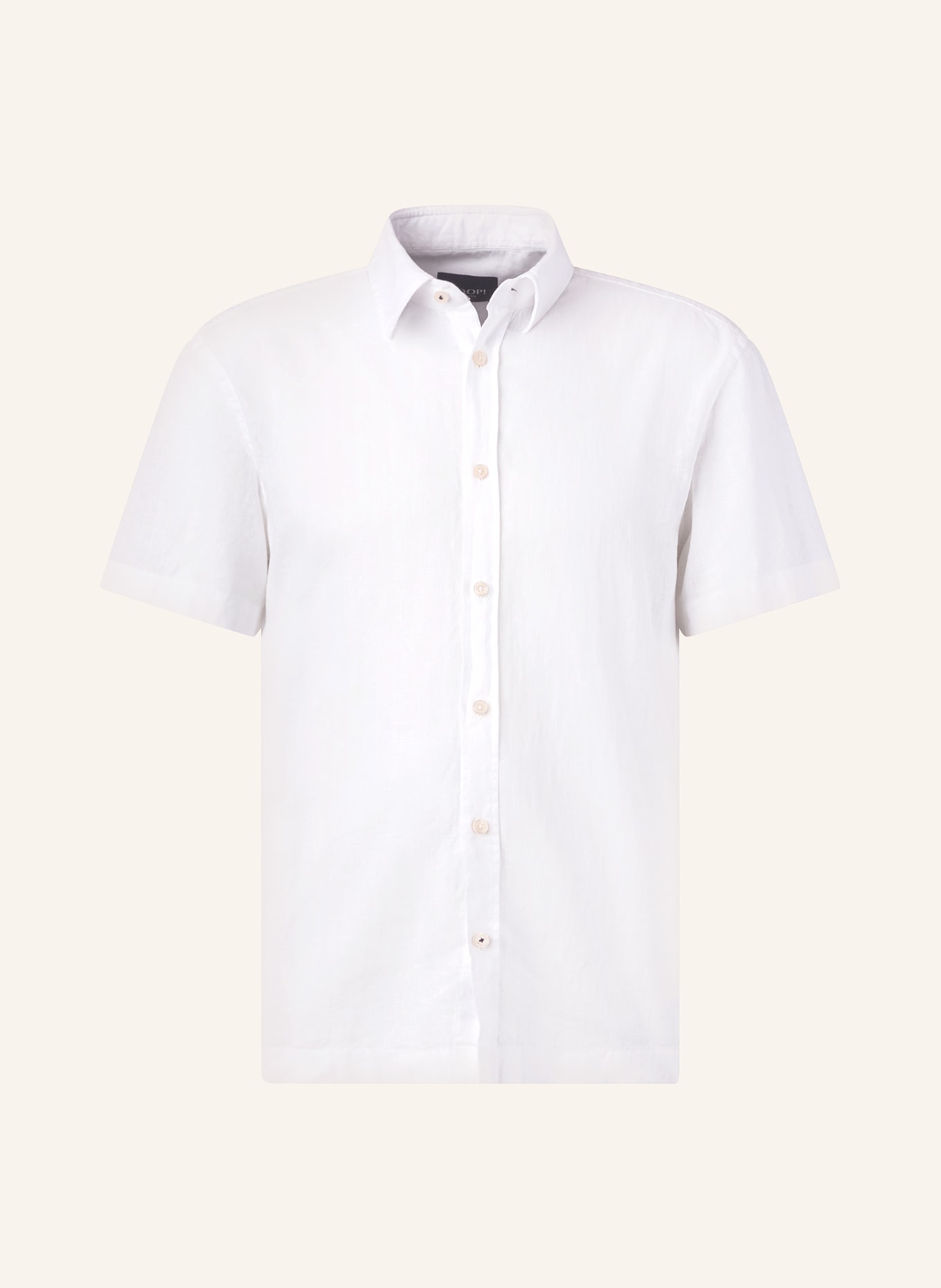 JOOP! JEANS Short sleeve shirt HARIS comfort fit with linen, Color: WHITE (Image 1)