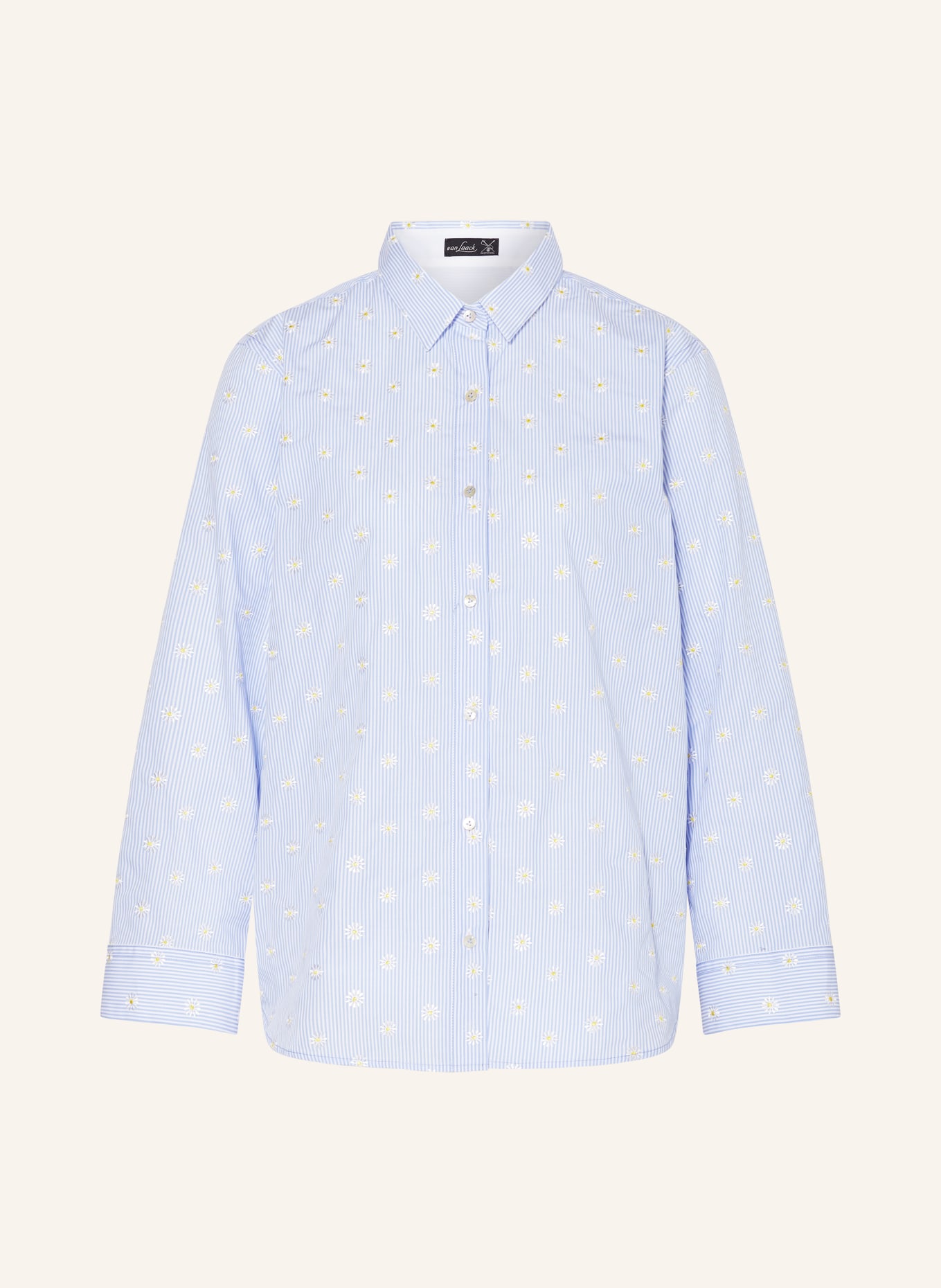 van Laack Shirt blouse LALEHS, Color: LIGHT BLUE/ WHITE (Image 1)