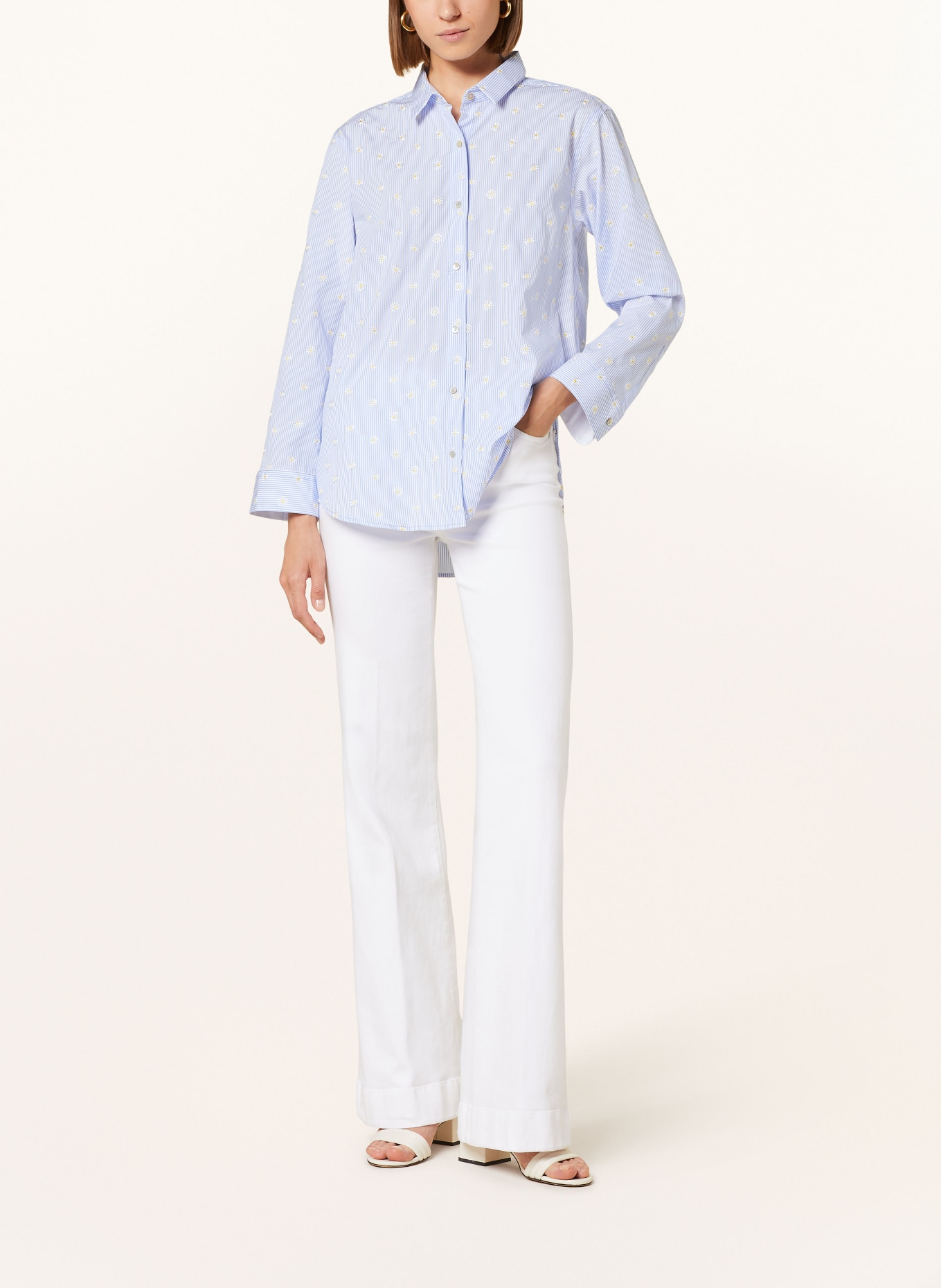 van Laack Shirt blouse LALEHS, Color: LIGHT BLUE/ WHITE (Image 2)