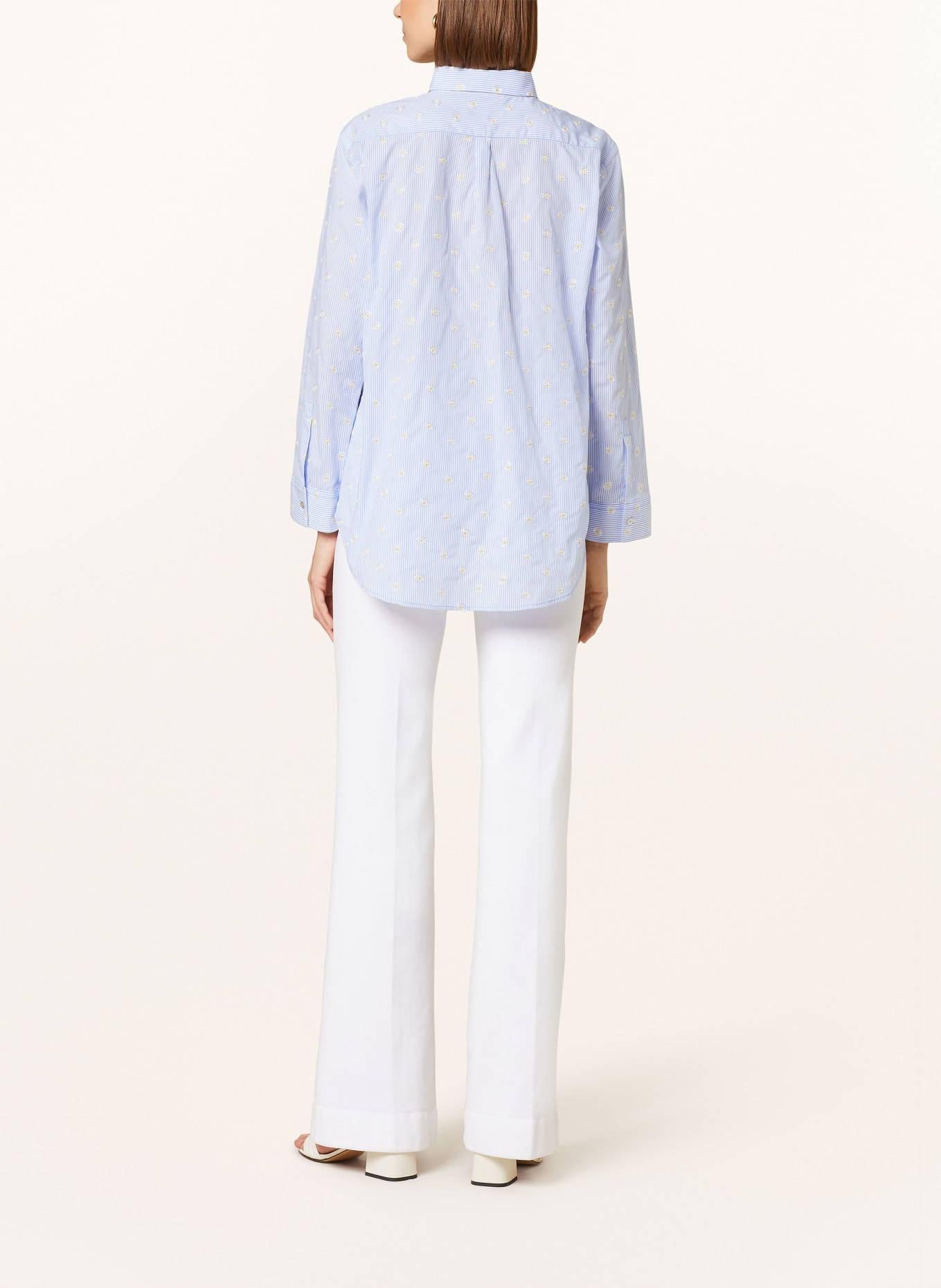 van Laack Shirt blouse LALEHS, Color: LIGHT BLUE/ WHITE (Image 3)