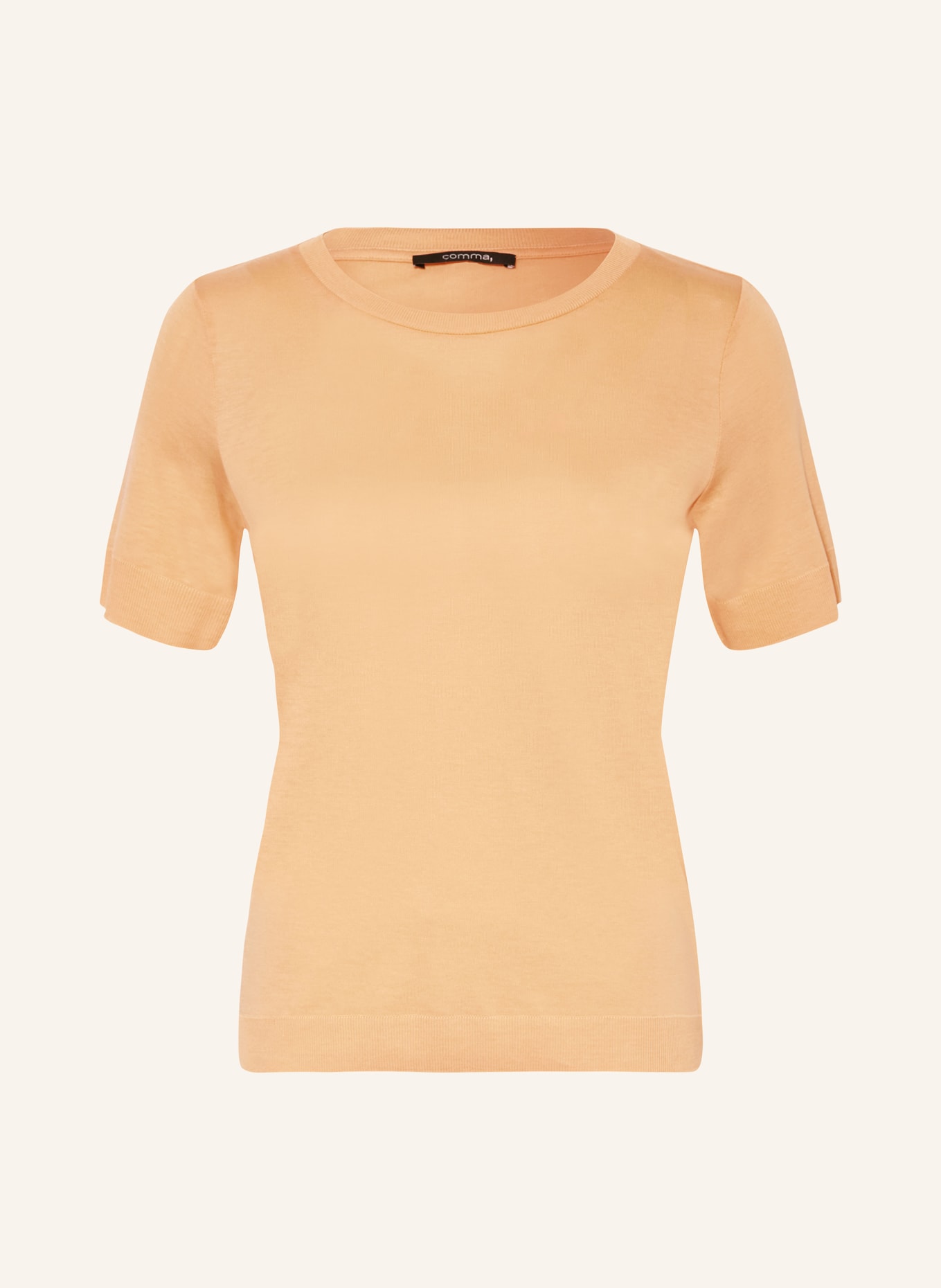 comma Knit shirt, Color: ORANGE (Image 1)