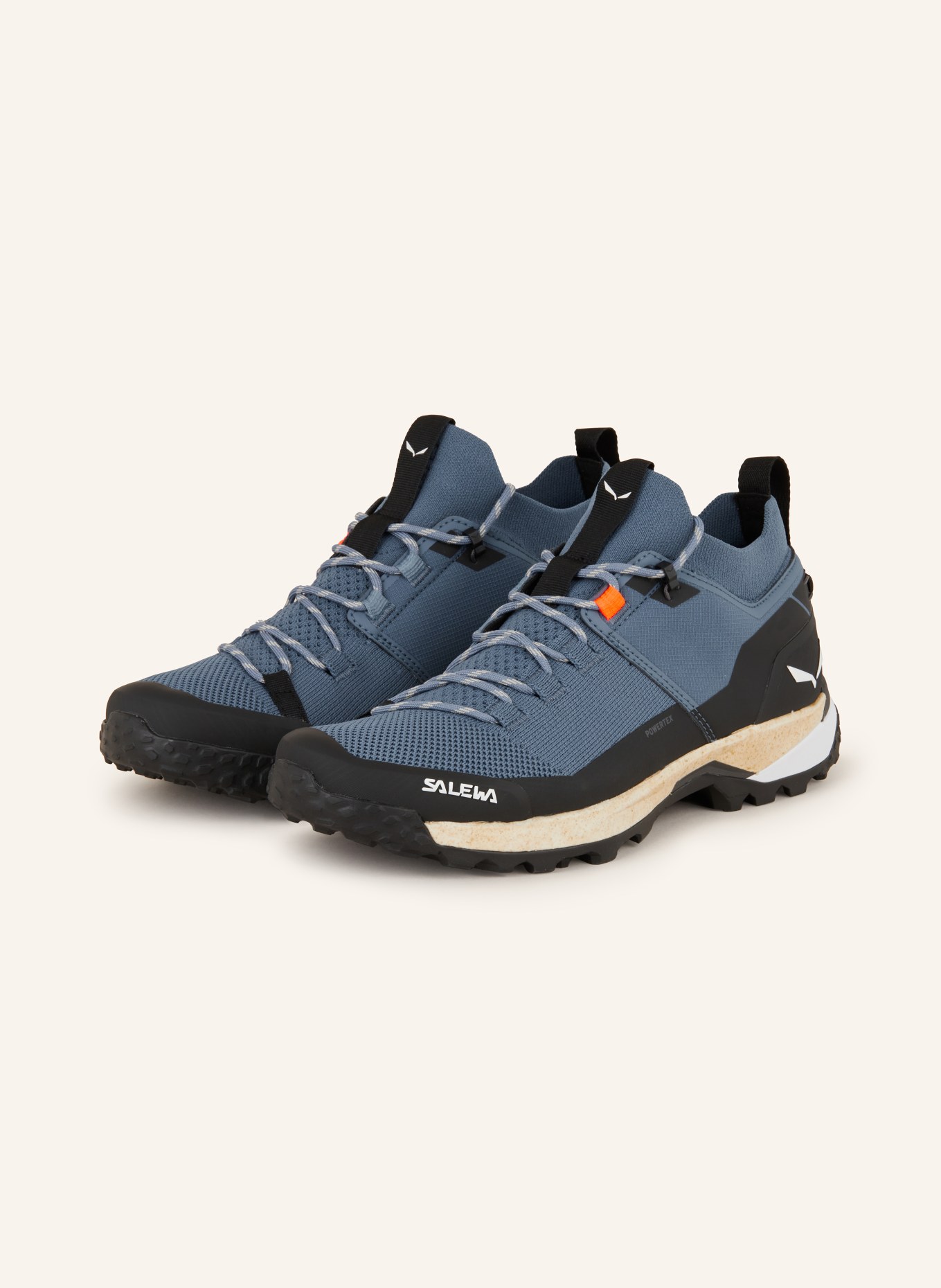 SALEWA Trekking shoes PUEZ KNIT POWERTEX, Color: BLUE/ BLACK (Image 1)