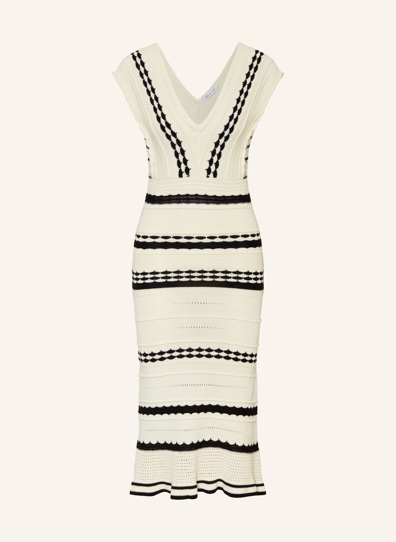 MRS & HUGS Knit dress, Color: WHITE/ BLACK (Image 1)