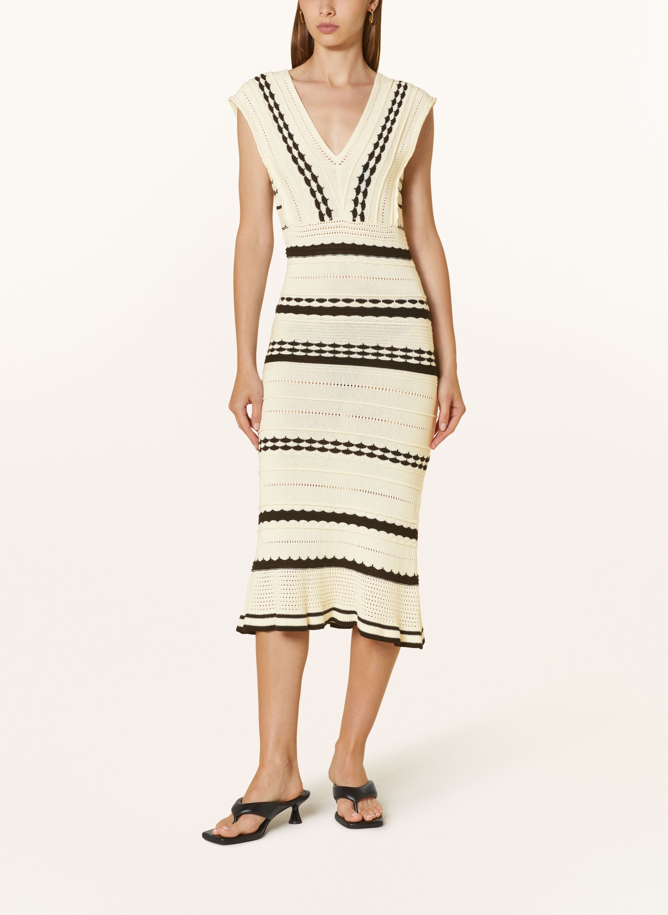 MRS & HUGS Knit dress, Color: WHITE/ BLACK (Image 2)