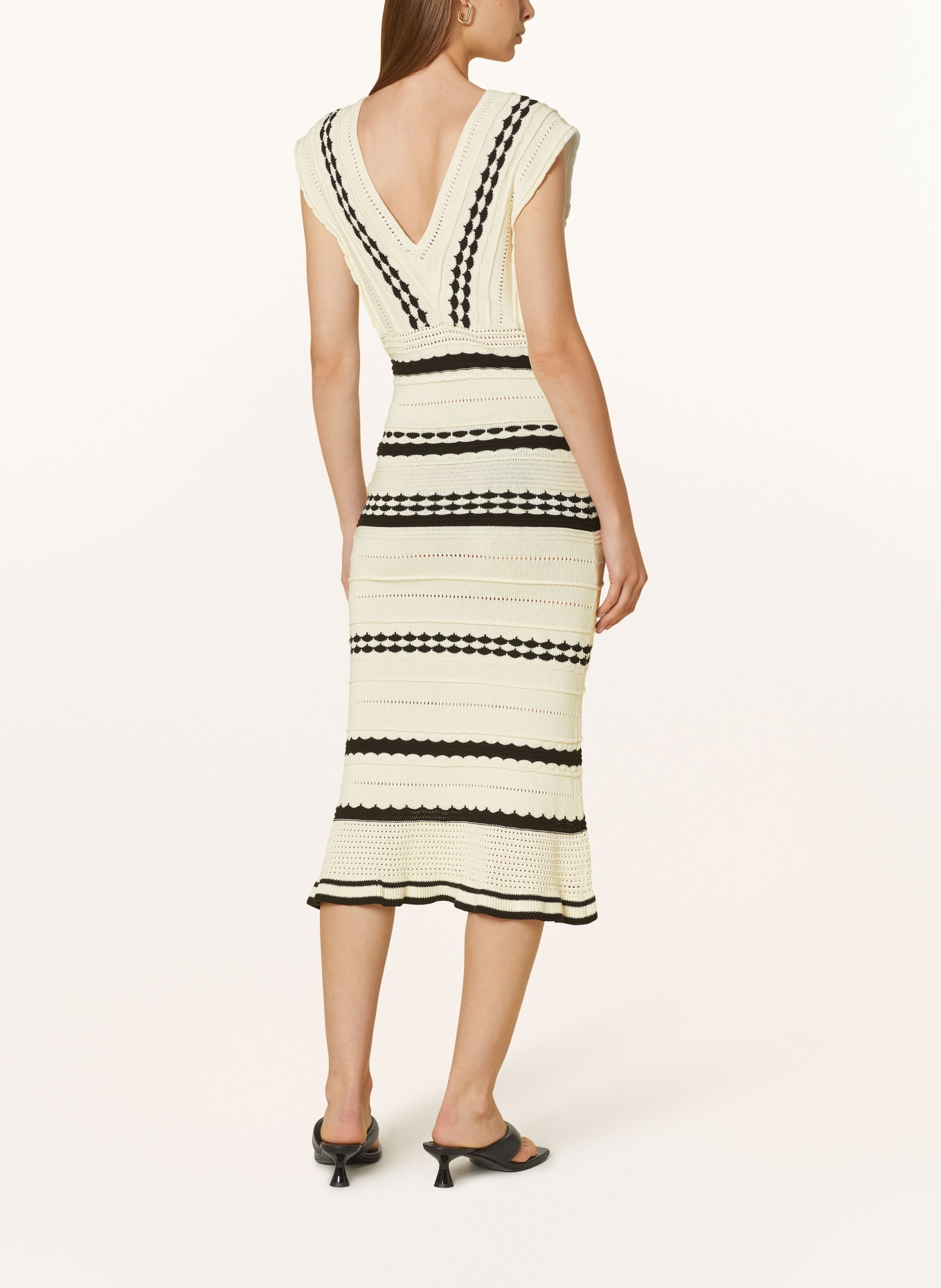 MRS & HUGS Knit dress, Color: WHITE/ BLACK (Image 3)