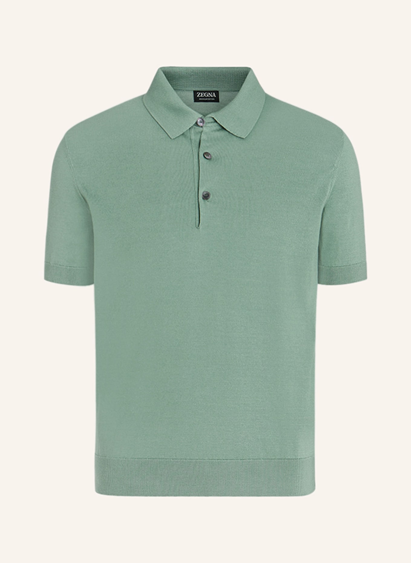 ZEGNA Knitted polo shirt, Color: GREEN (Image 1)