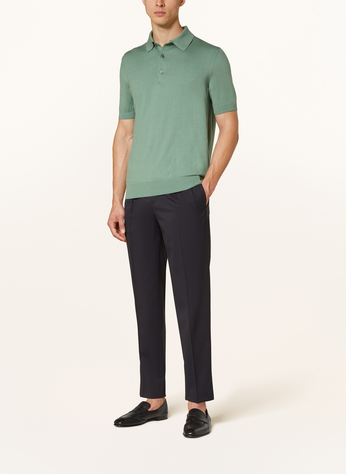 ZEGNA Knitted polo shirt, Color: GREEN (Image 2)