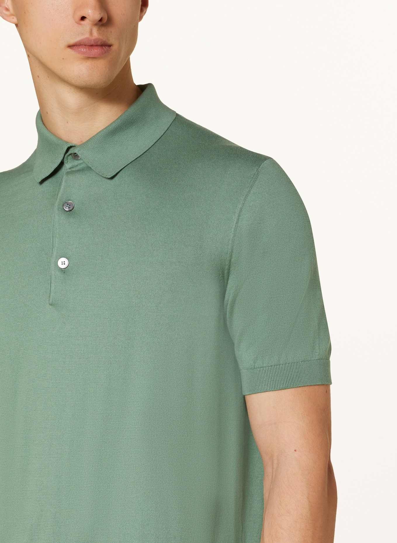 ZEGNA Knitted polo shirt, Color: GREEN (Image 4)