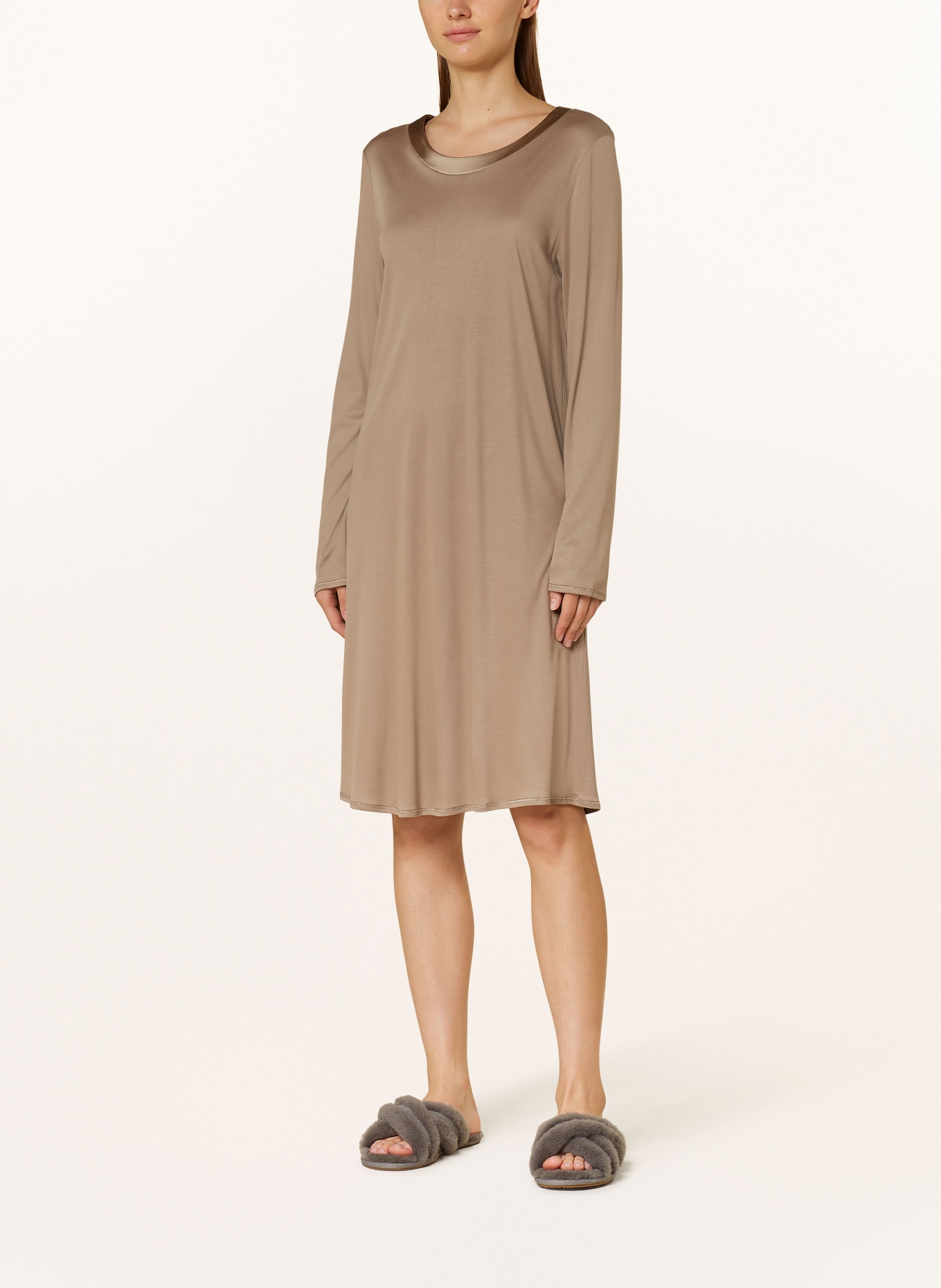 HANRO Nightgown GRAND CENTRAL: TAUPE