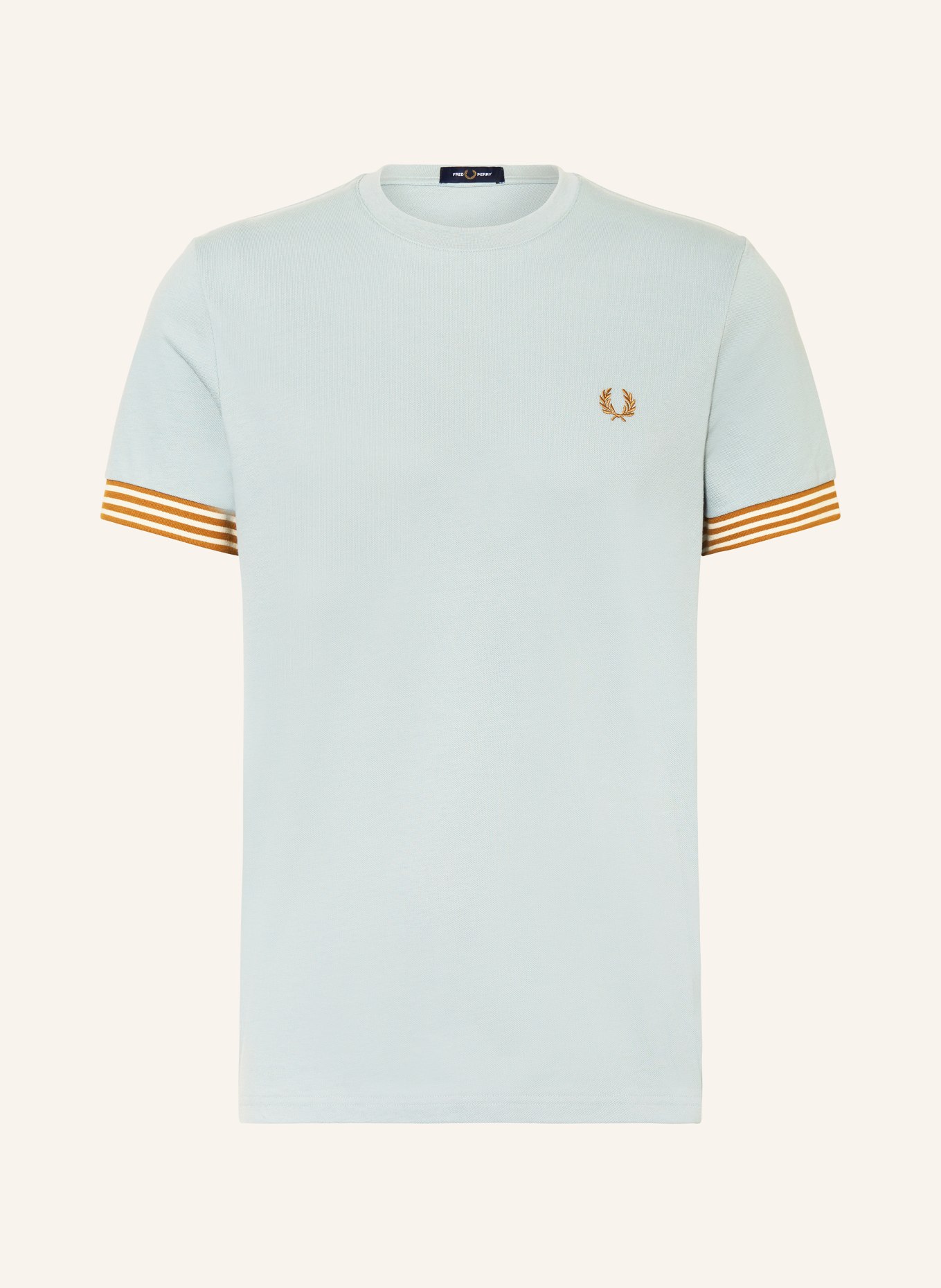 FRED PERRY Piqué T-shirt, Color: LIGHT BLUE (Image 1)