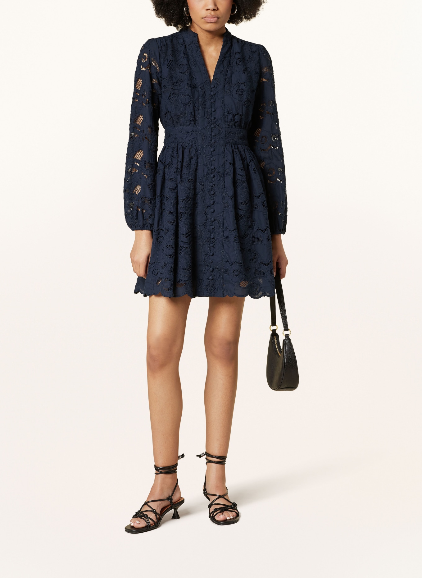 MRS & HUGS Kleid aus Lochspitze: DUNKELBLAU