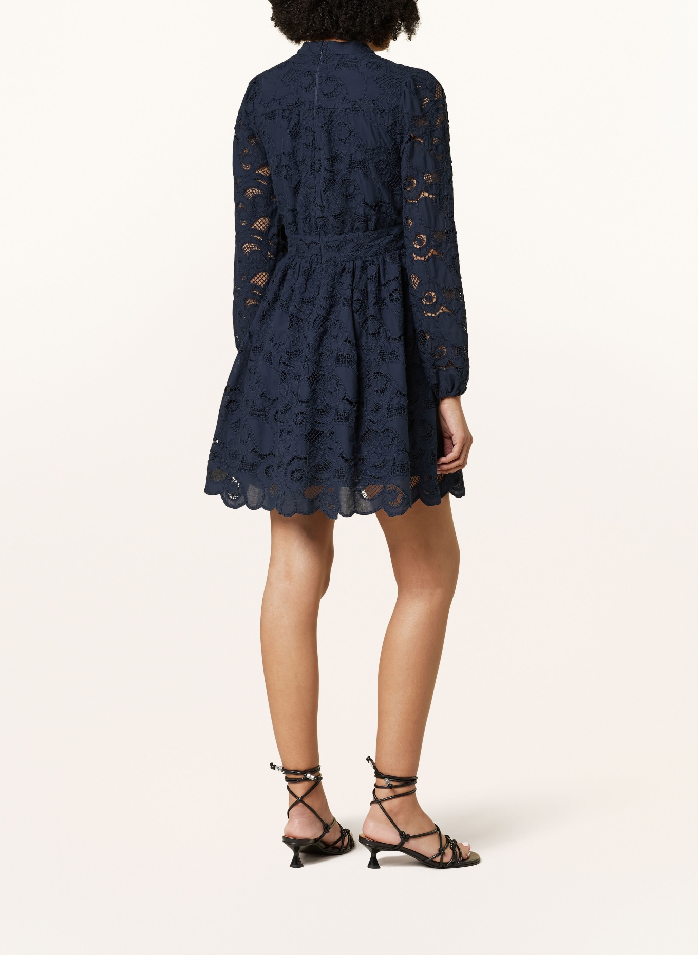 MRS & HUGS Kleid aus Lochspitze: DUNKELBLAU