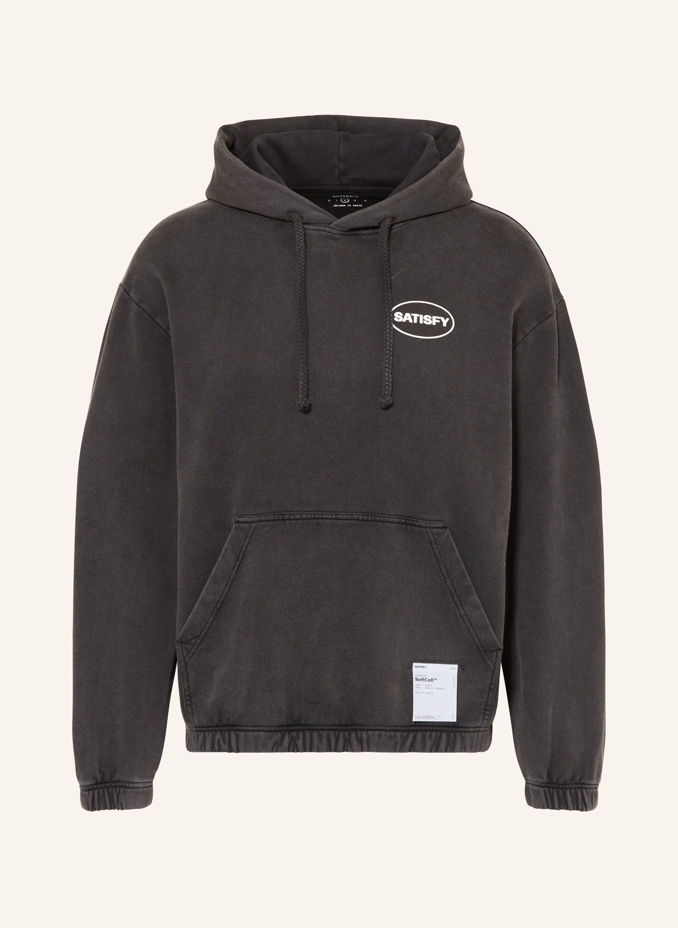 SATISFY Hoodie SOFTCELL, Color: DARK GRAY/ WHITE (Image 1)