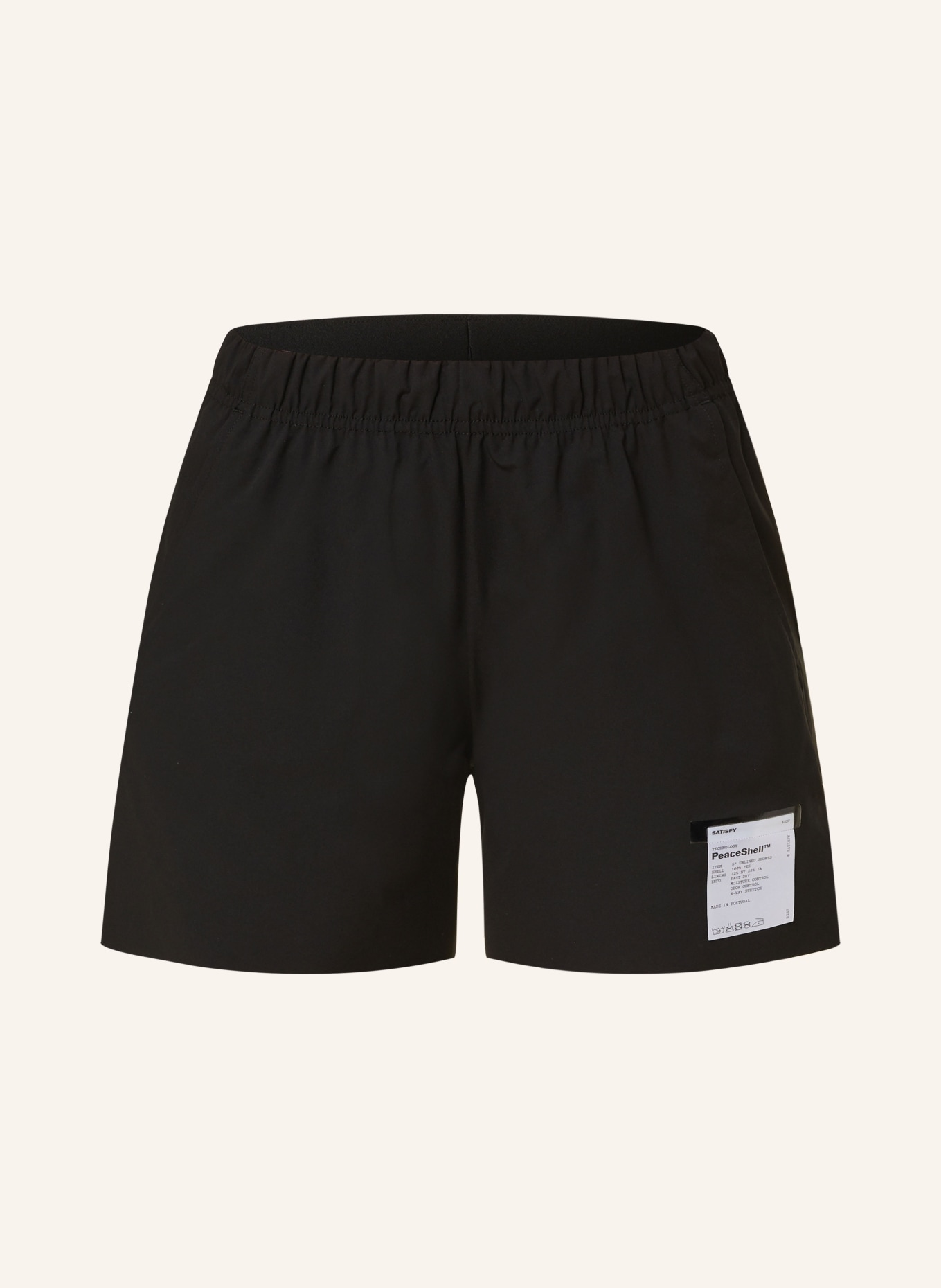 SATISFY Running shorts PEACE SHELL, Color: BLACK (Image 1)
