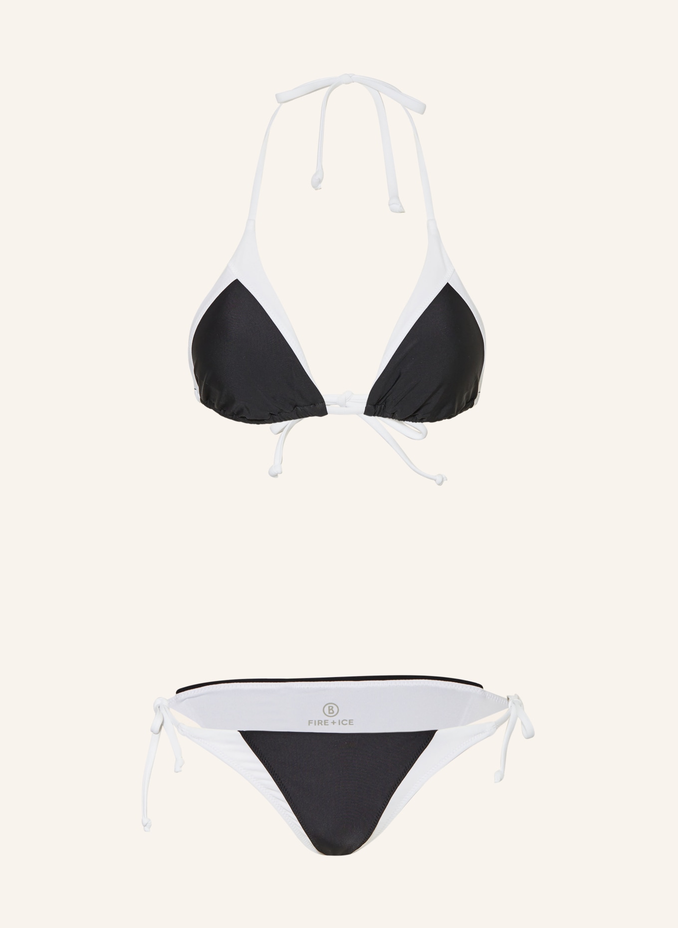 FIRE+ICE Triangle bikini BAILA reversible, Color: BLACK/ WHITE (Image 1)