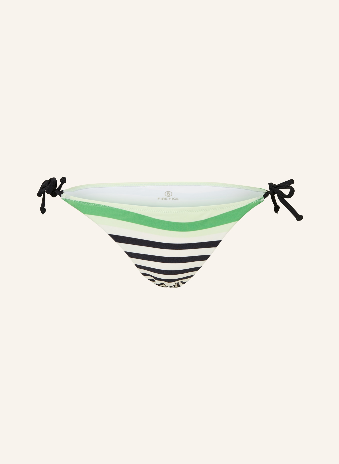 FIRE+ICE Triangle bikini bottoms ABISKA3, Color: WHITE/ BLACK/ LIGHT GREEN (Image 1)