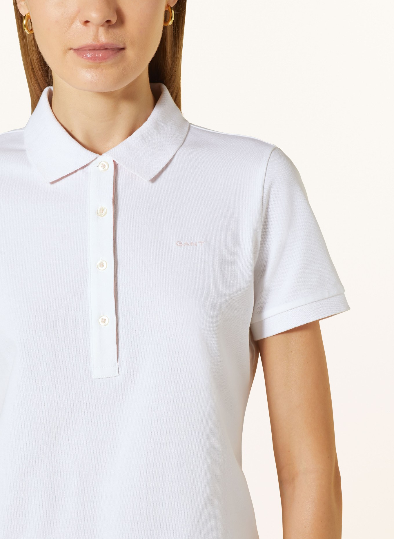 GANT Piqué polo shirt, Color: WHITE (Image 4)