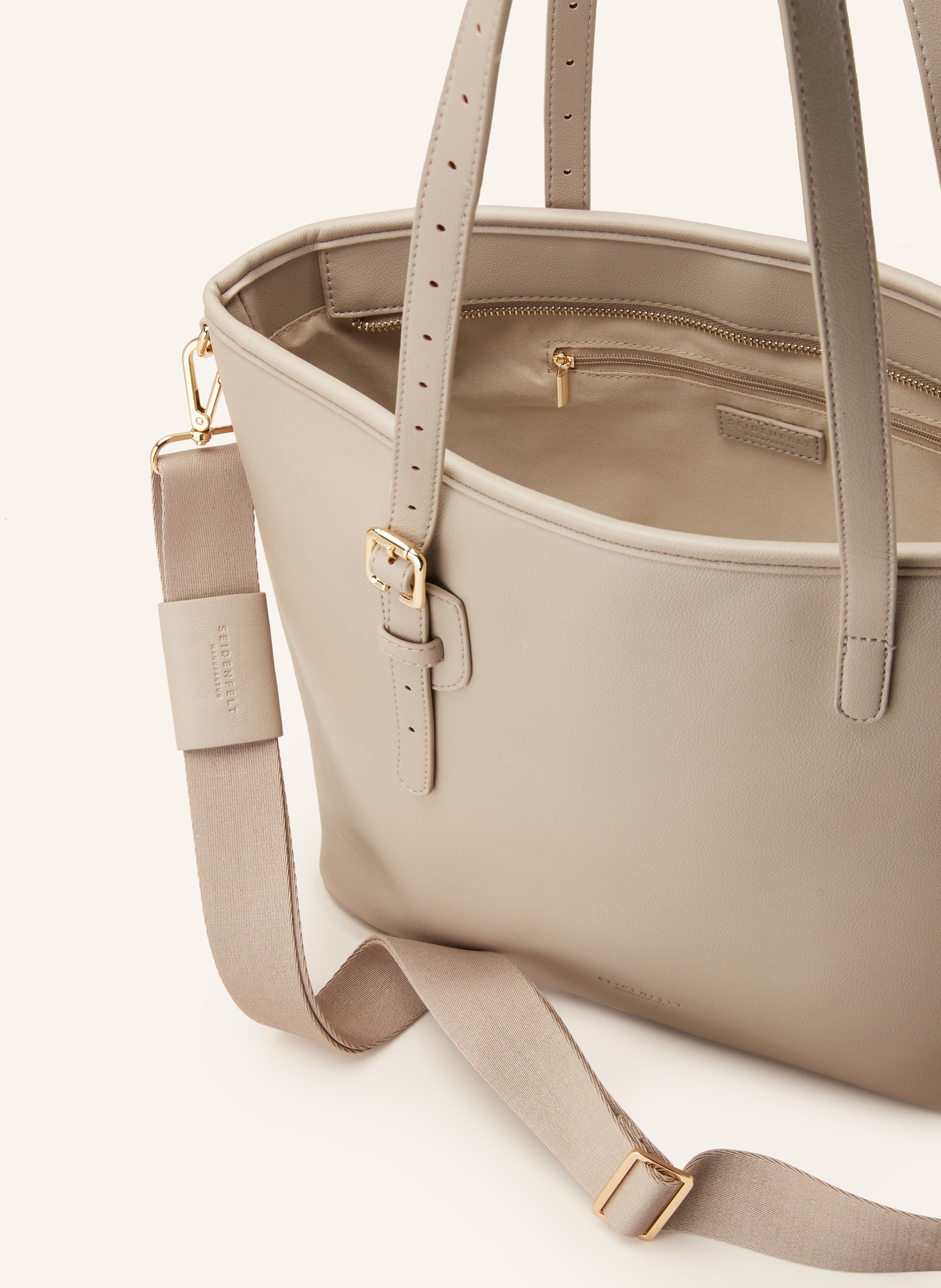 SEIDENFELT Shopper HEBY: TAUPE