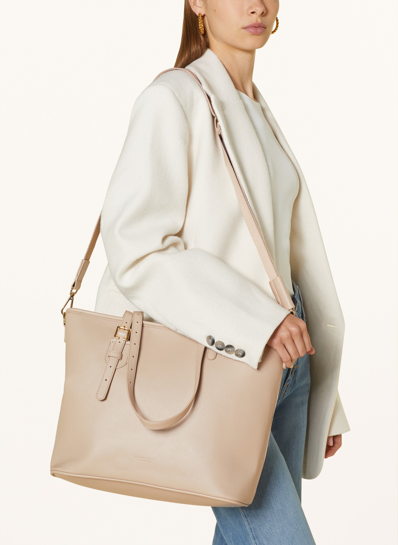 SEIDENFELT Shopper HEBY: TAUPE