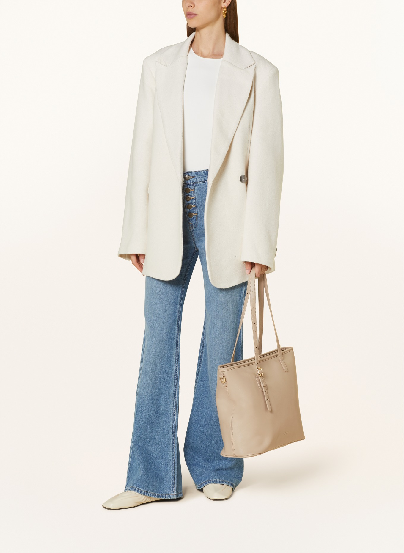 SEIDENFELT Shopper HEBY: TAUPE