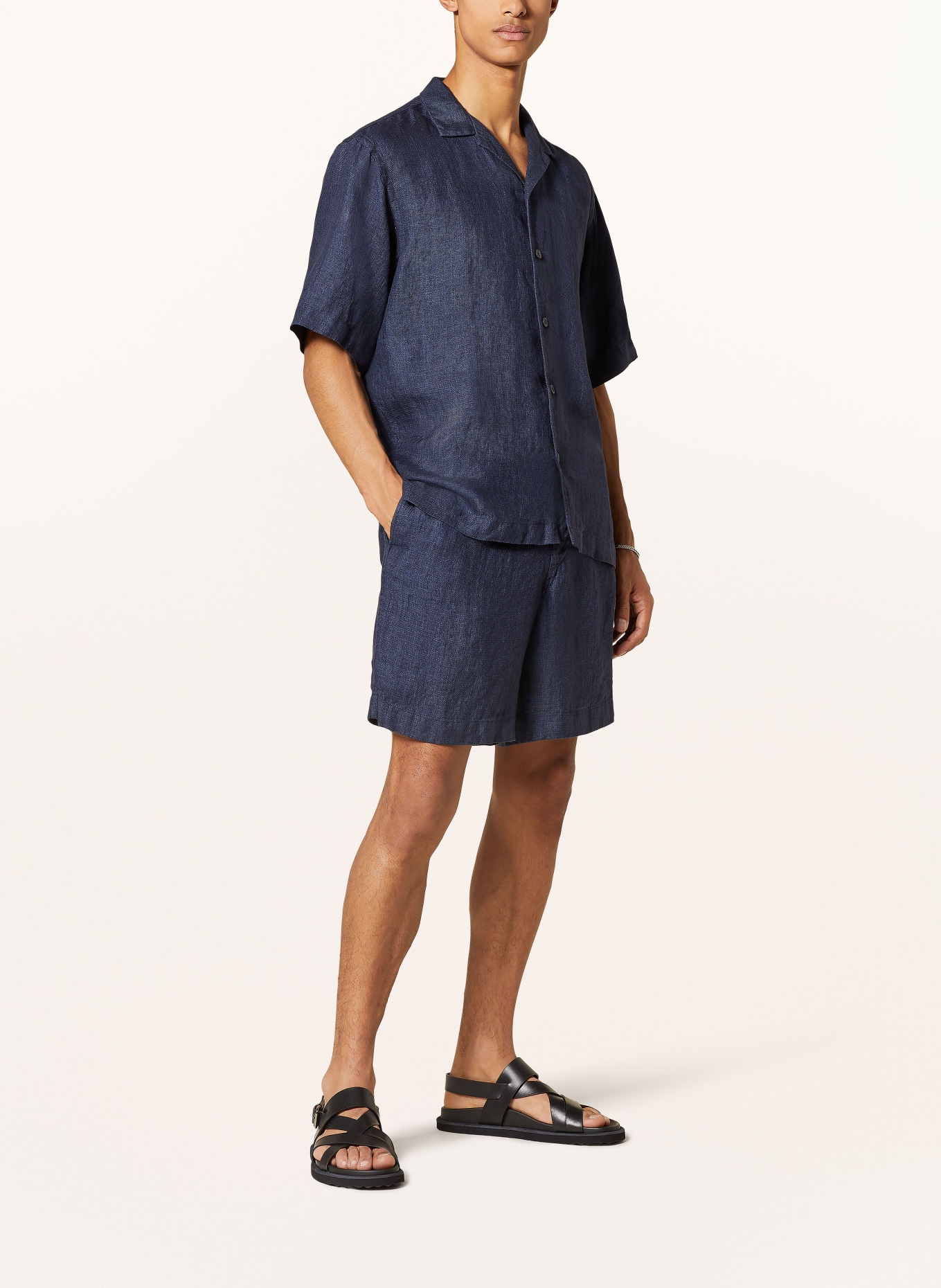 ETON Resort shirt relaxed fit made of linen, Color: DARK BLUE (Image 2)