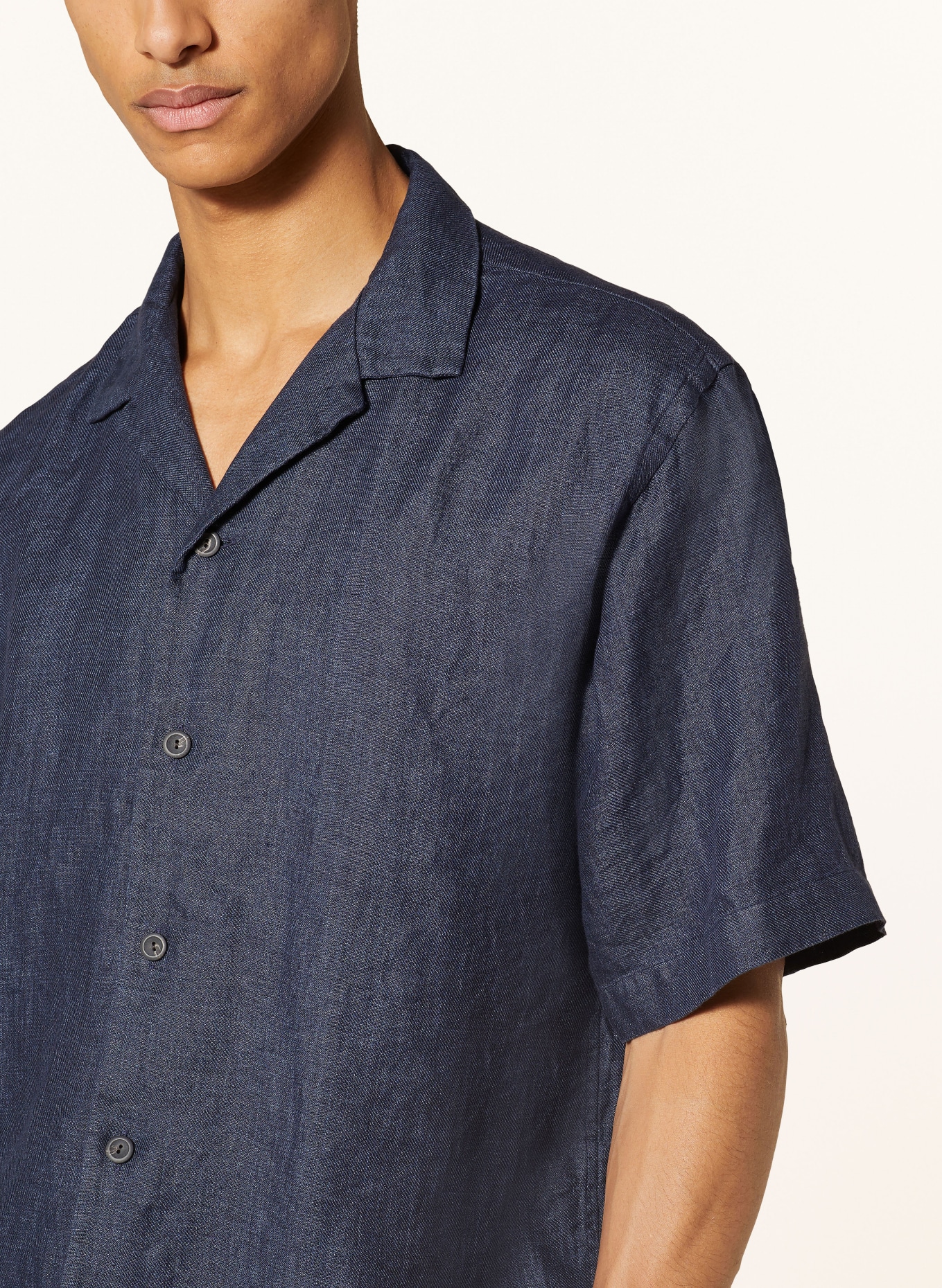 ETON Resort shirt relaxed fit made of linen, Color: DARK BLUE (Image 4)