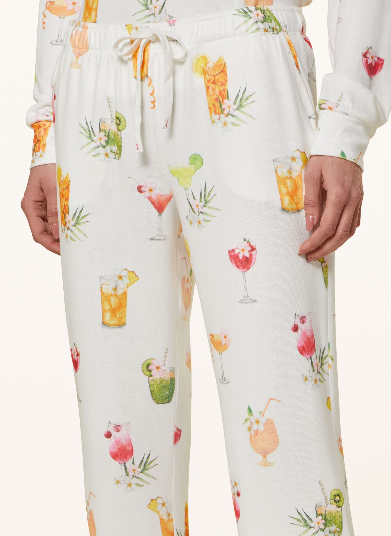 P.J.Salvage Pajama pants, Color: WHITE/ RED/ GREEN (Image 5)