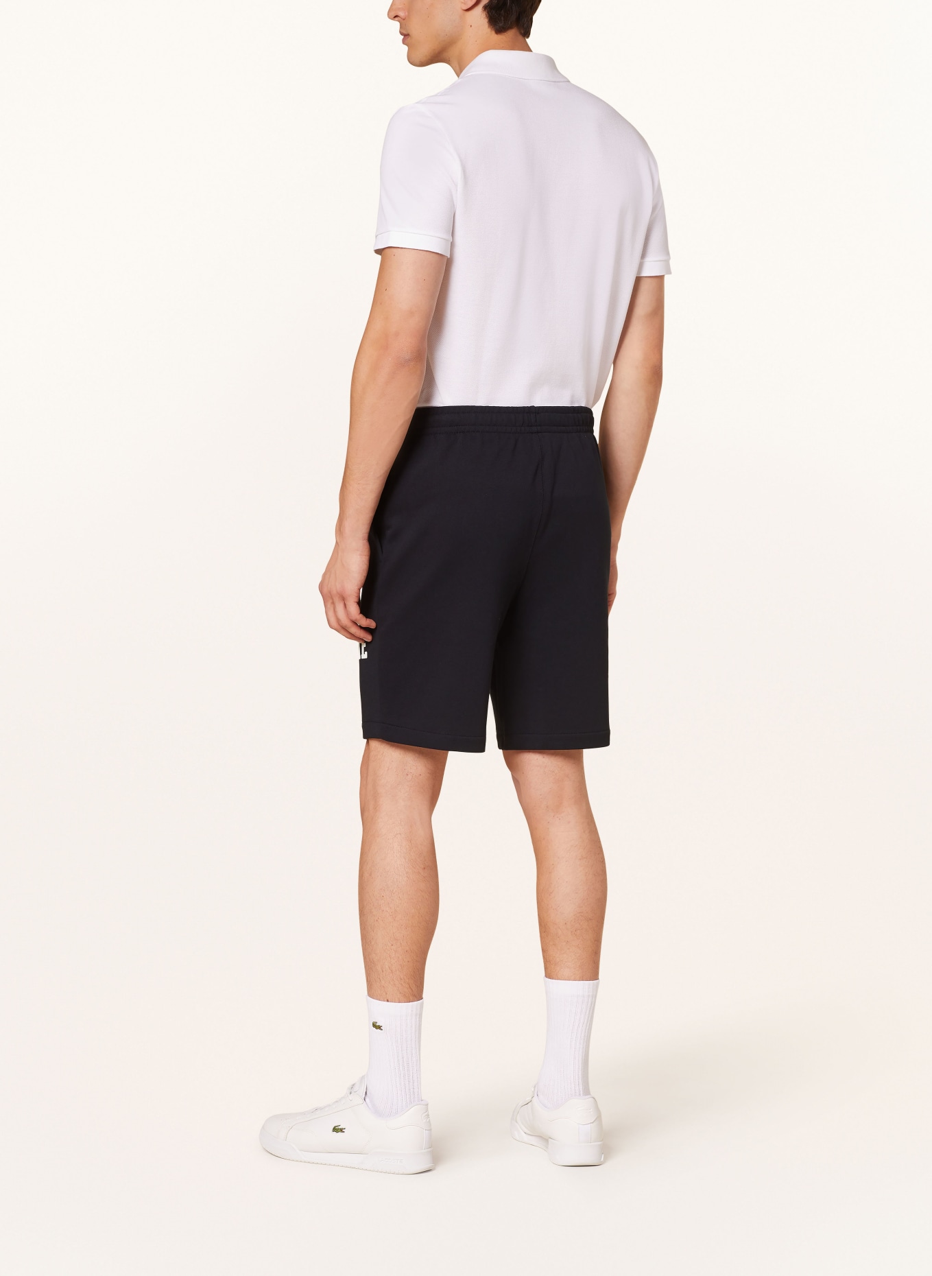 LACOSTE Golfshorts in dunkelblau weiss