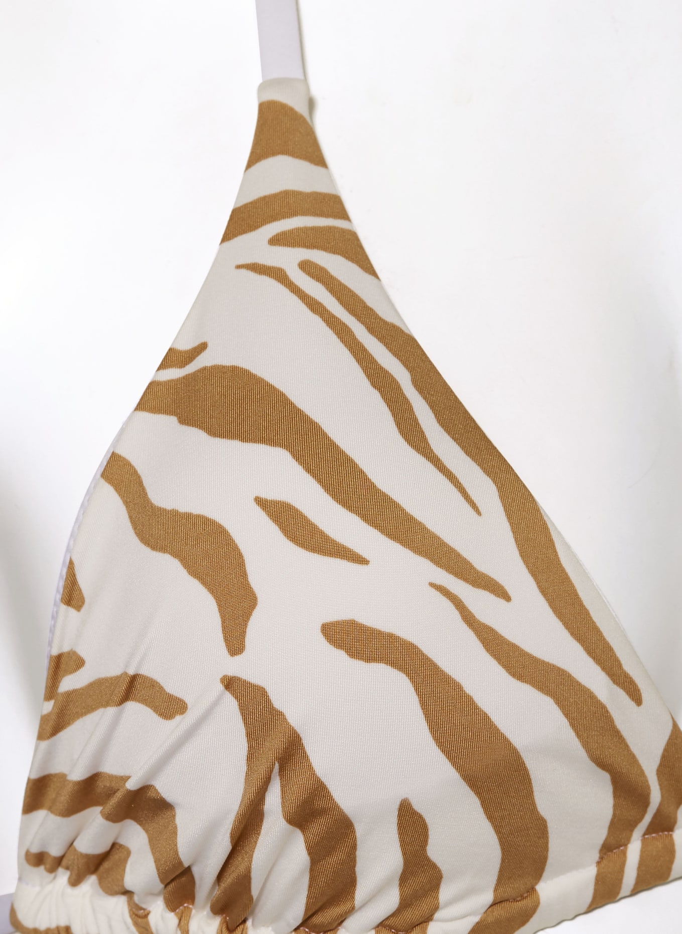 Max Mara BEACHWEAR Triangle bikini top AURORA, Color: WHITE/ BEIGE (Image 6)