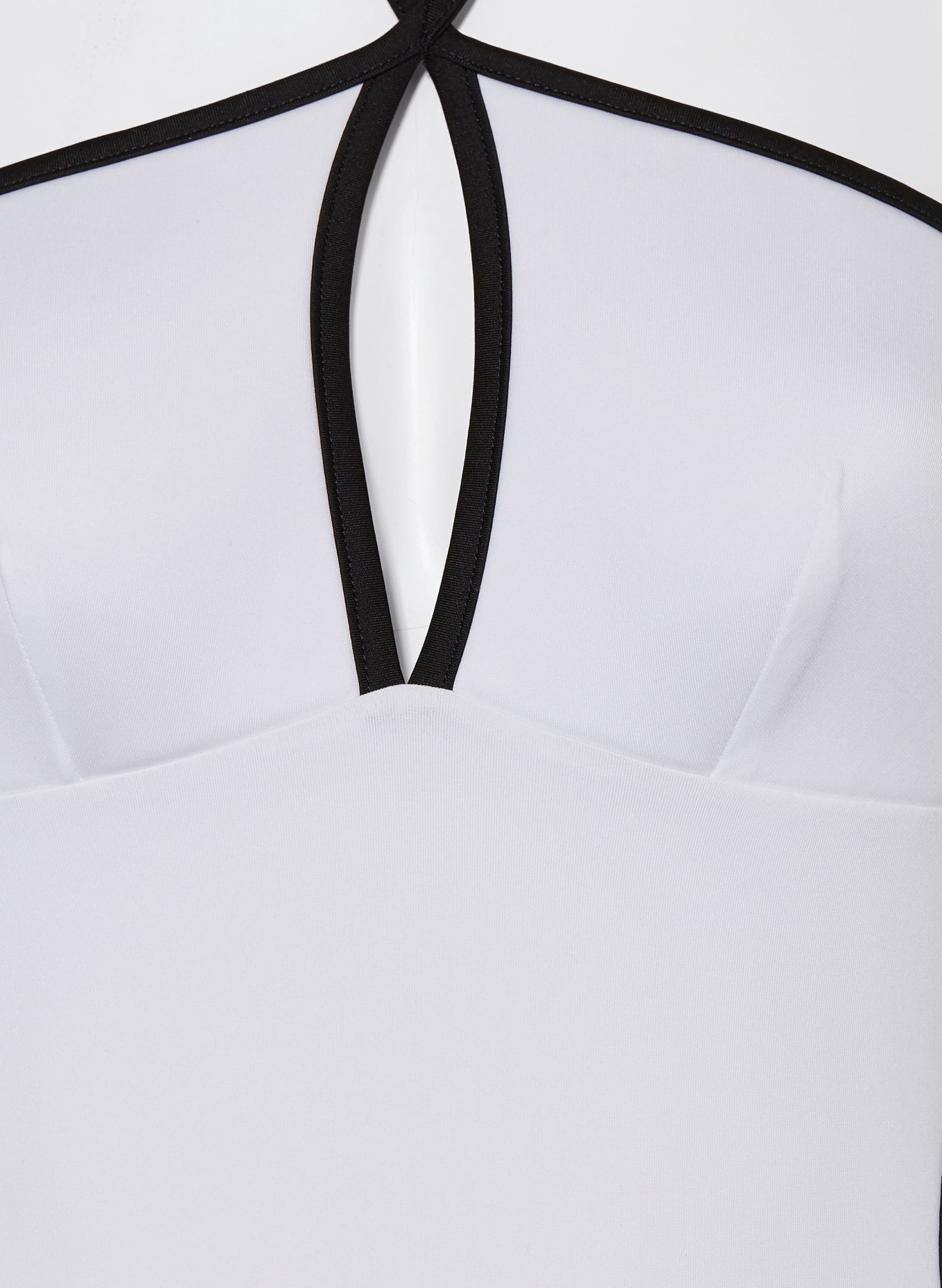 Max Mara BEACHWEAR Halter neck swimsuit CASILDA, Color: WHITE/ BLACK (Image 4)