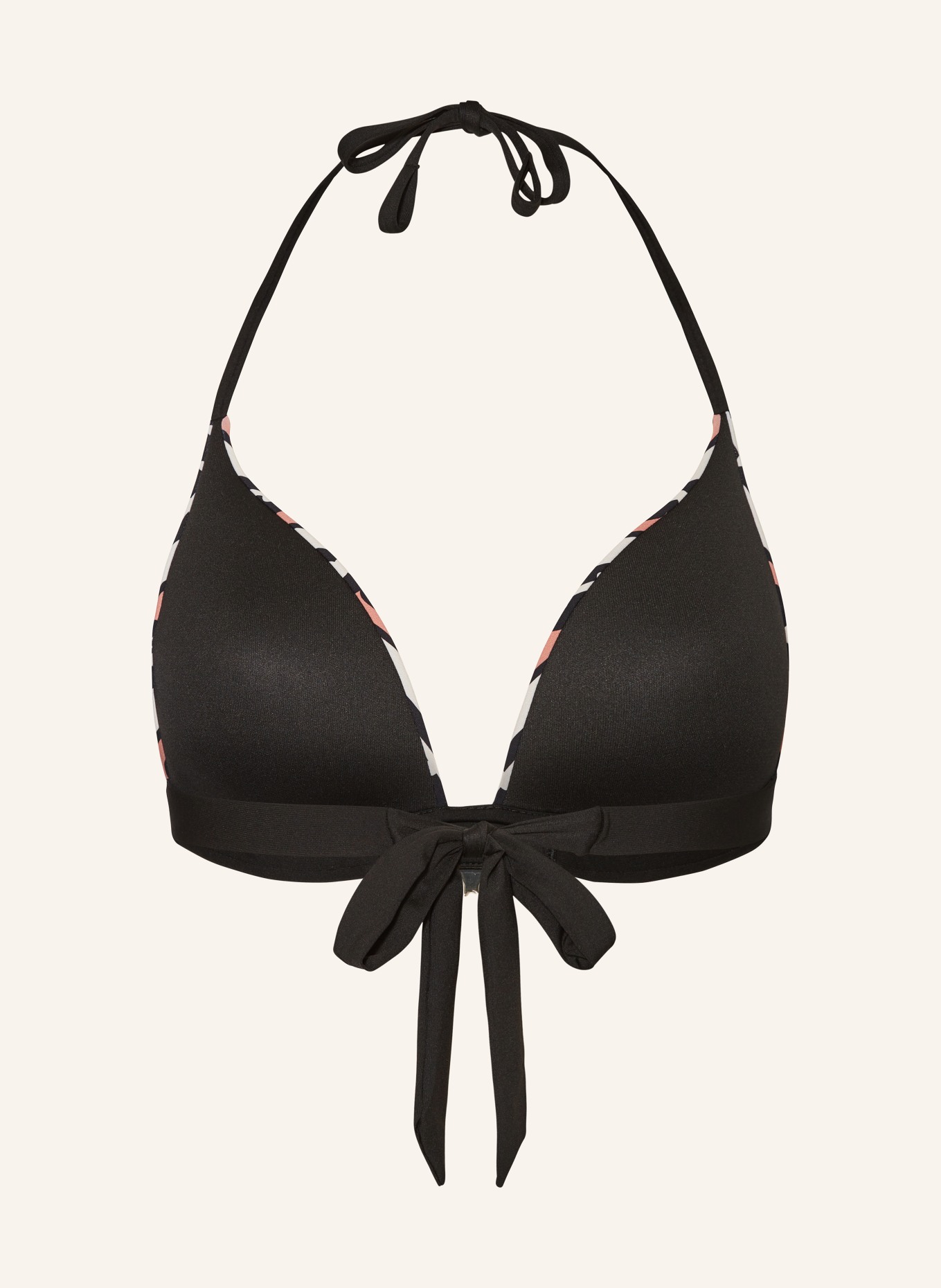 Max Mara BEACHWEAR Triangel-Bikini-Top ARLETTE, Farbe: CREME/ SCHWARZ/ ROSÉ (Bild 2)