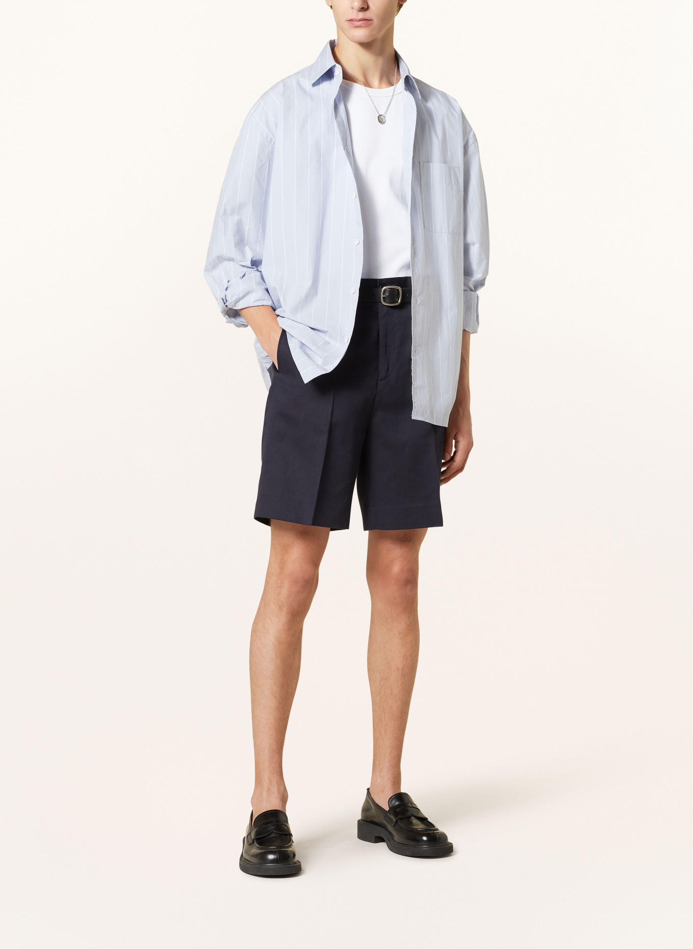 Filippa K Shorts with linen, Color: DARK BLUE (Image 2)