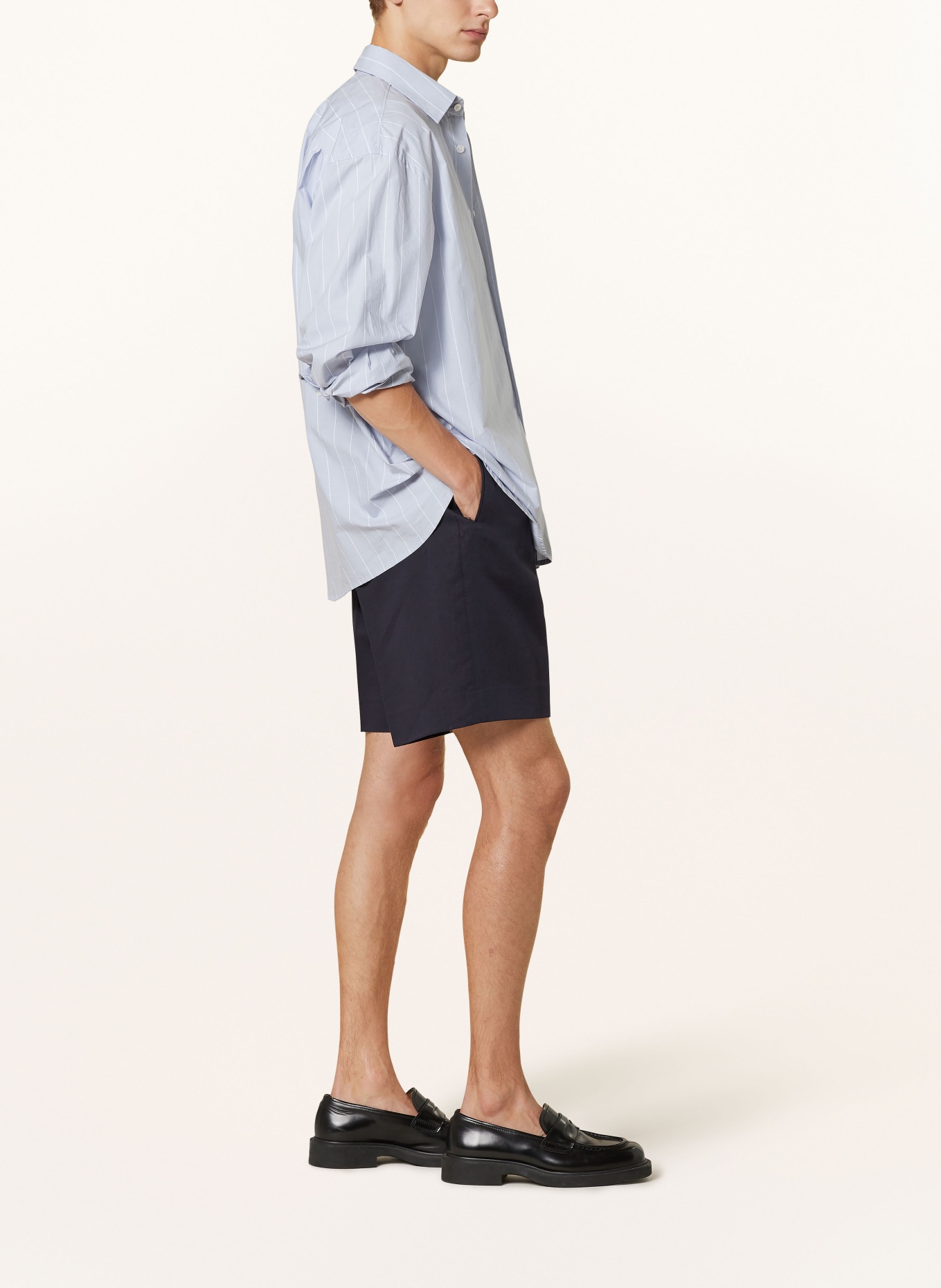 Filippa K Shorts with linen, Color: DARK BLUE (Image 4)