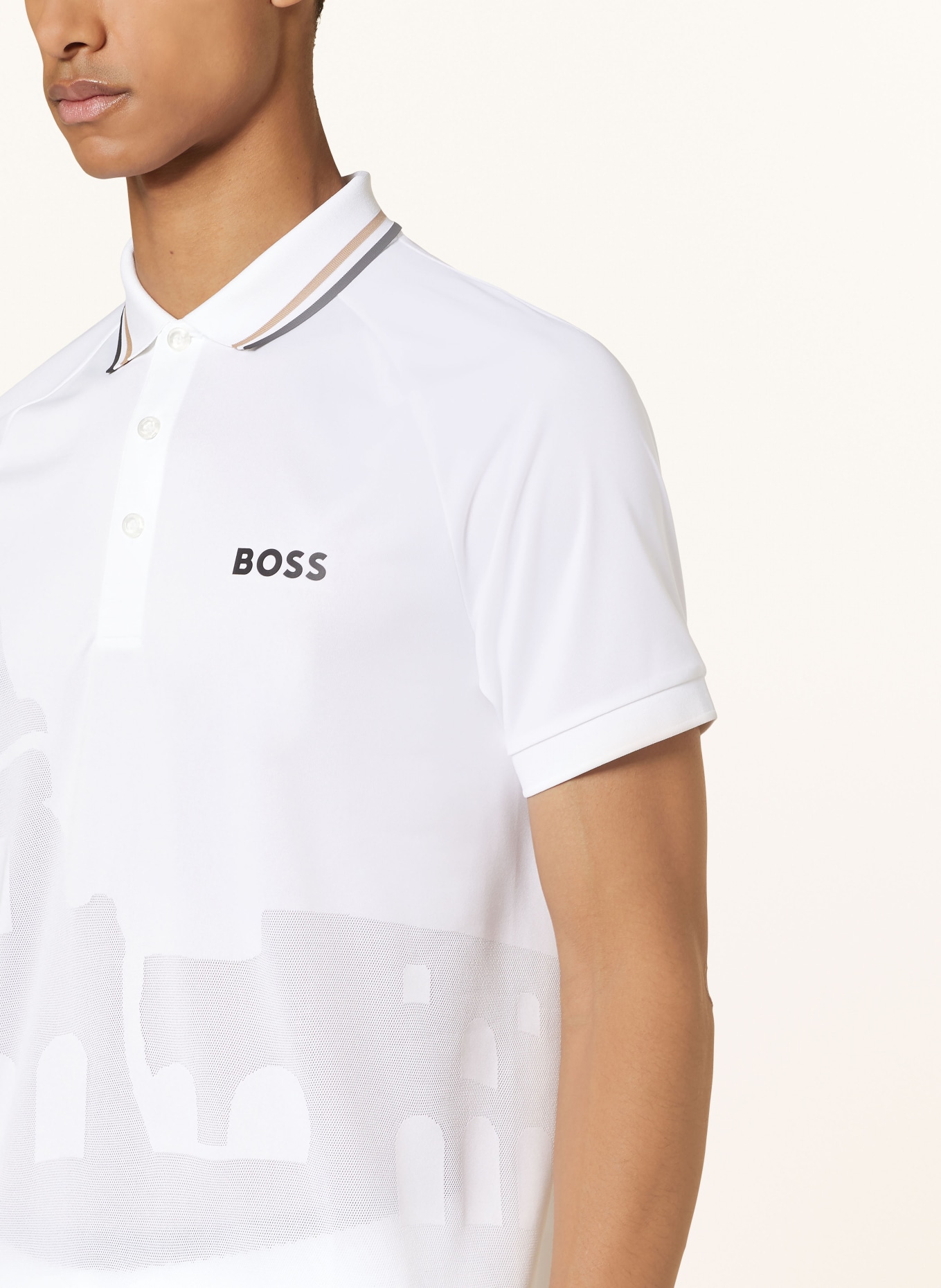 BOSS Funktions-Poloshirt PATTEO MB, Farbe: WEISS (Bild 4)